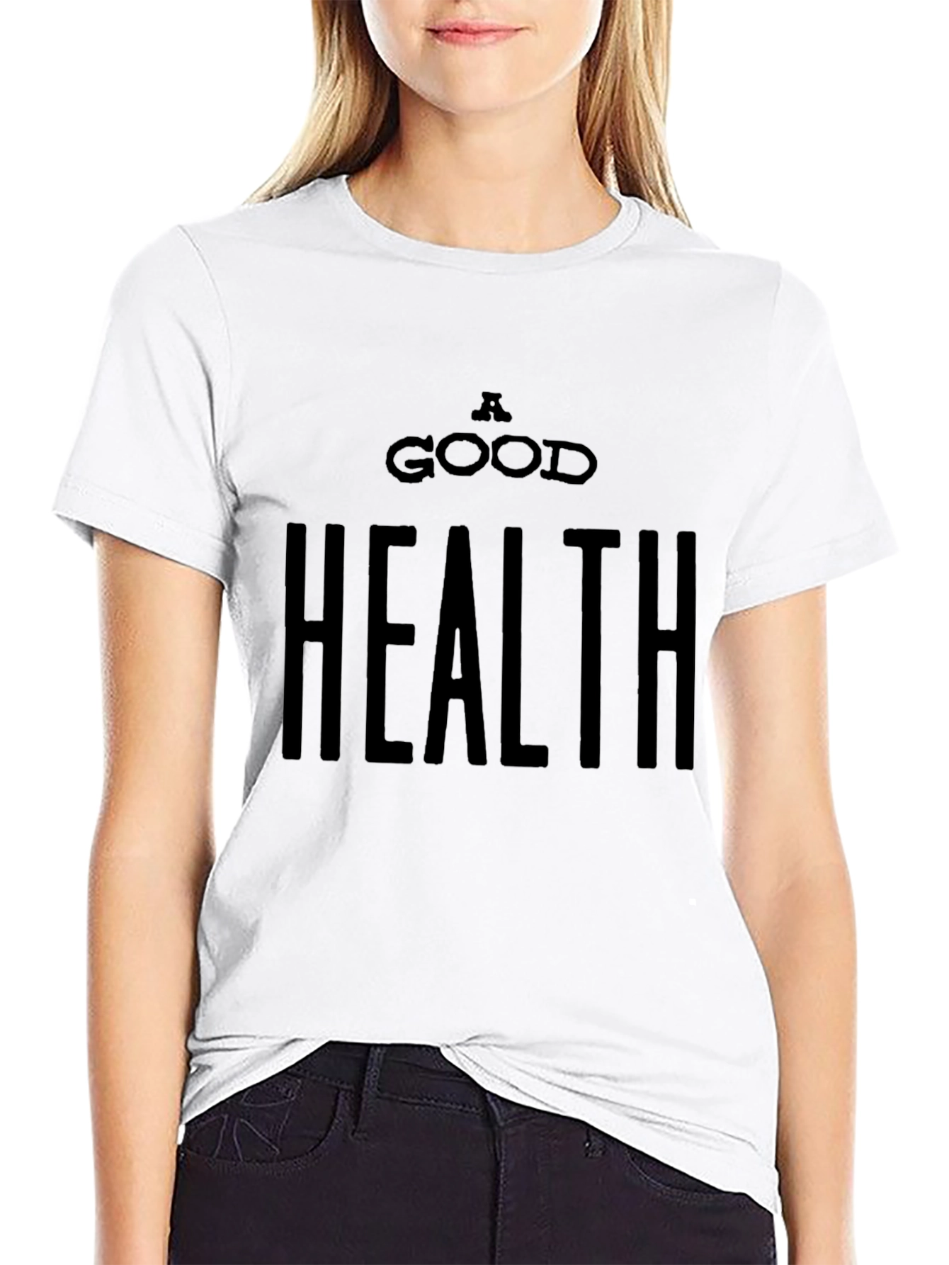 A Good Health Black Graphic T-Shirt