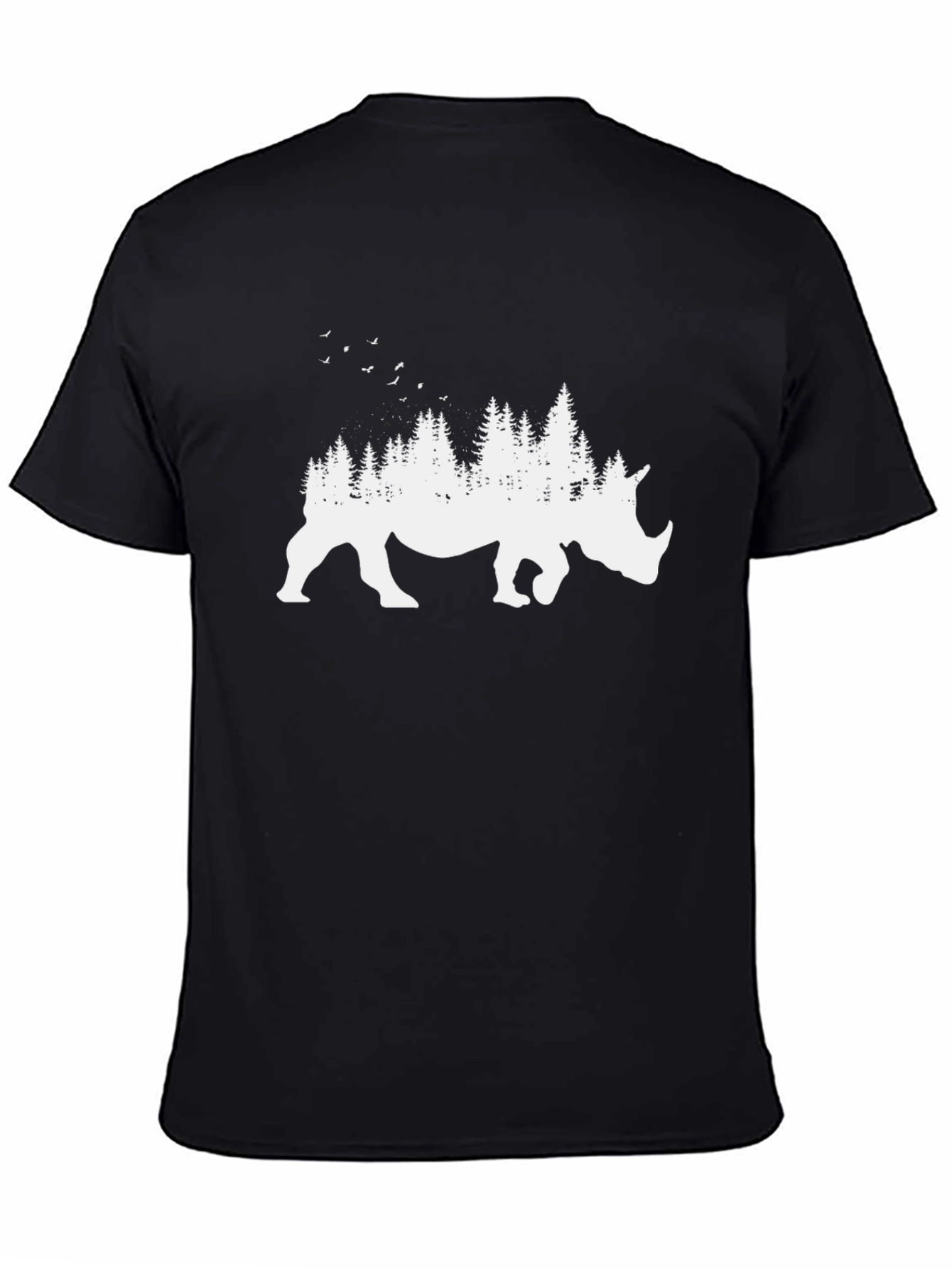 Rhino Forest Graphic Tee - Nature Inspired Shirt