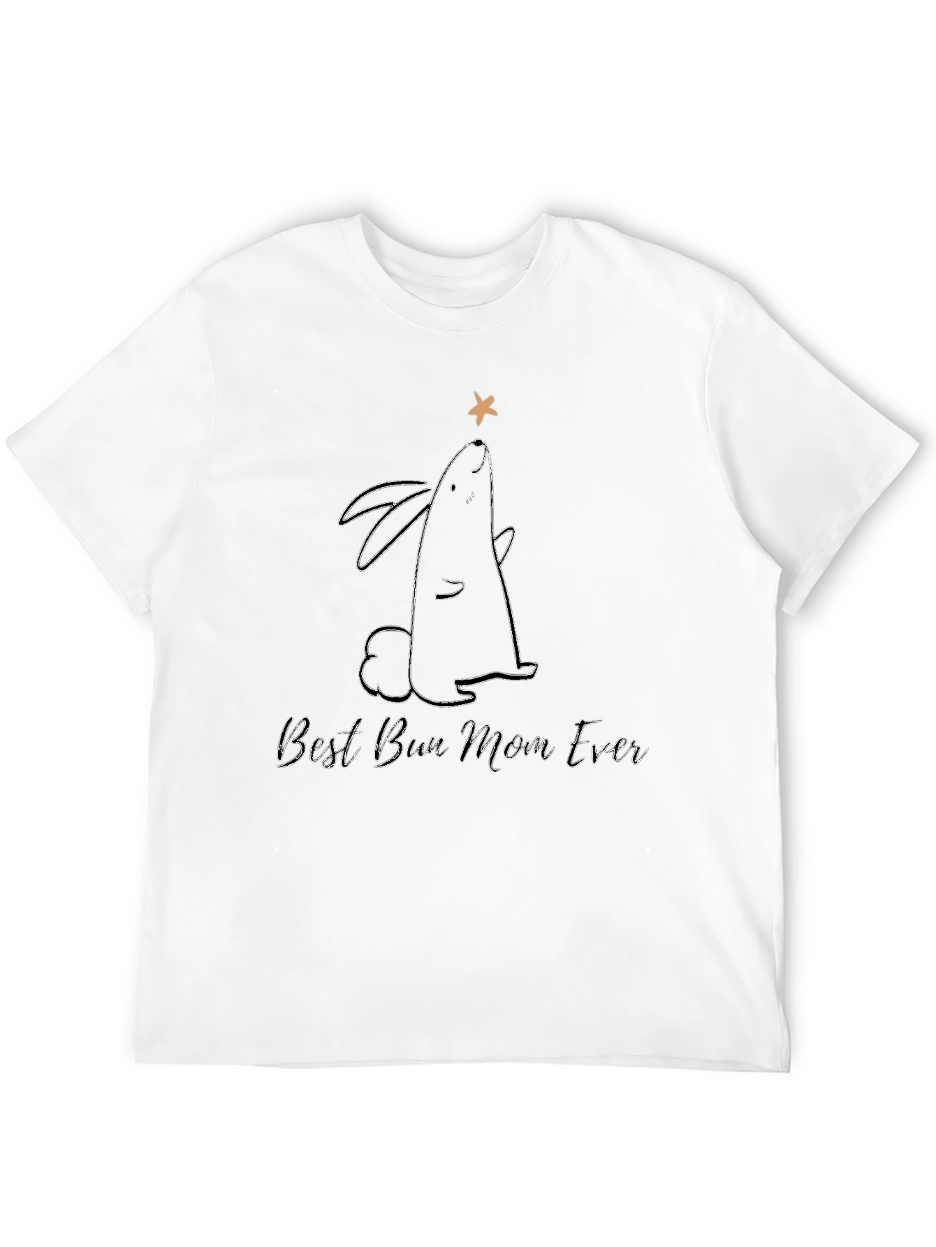 Best Bun Mom Ever T-Shirt - Black Rabbit Graphic