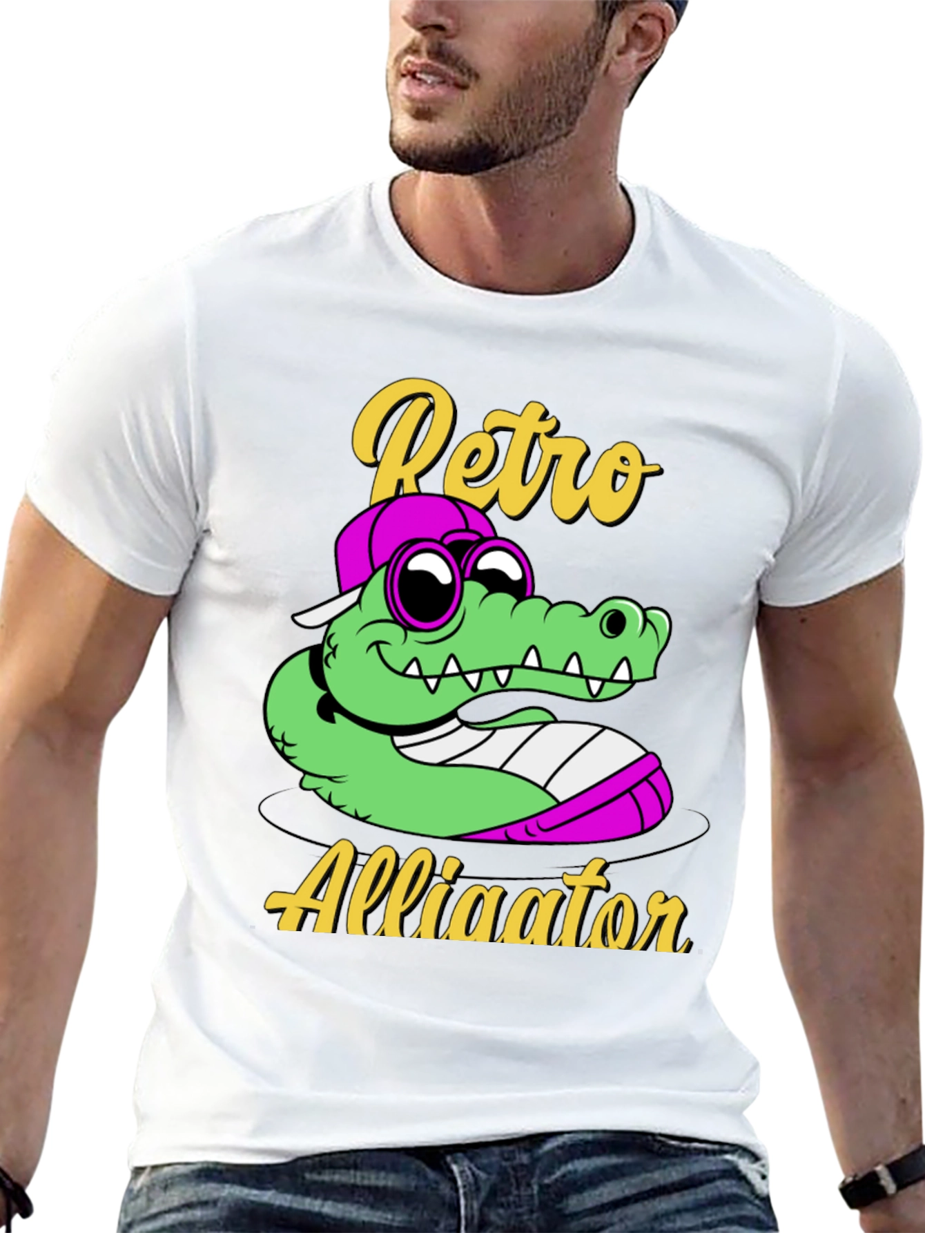 Retro Alligator Graphic T-Shirt