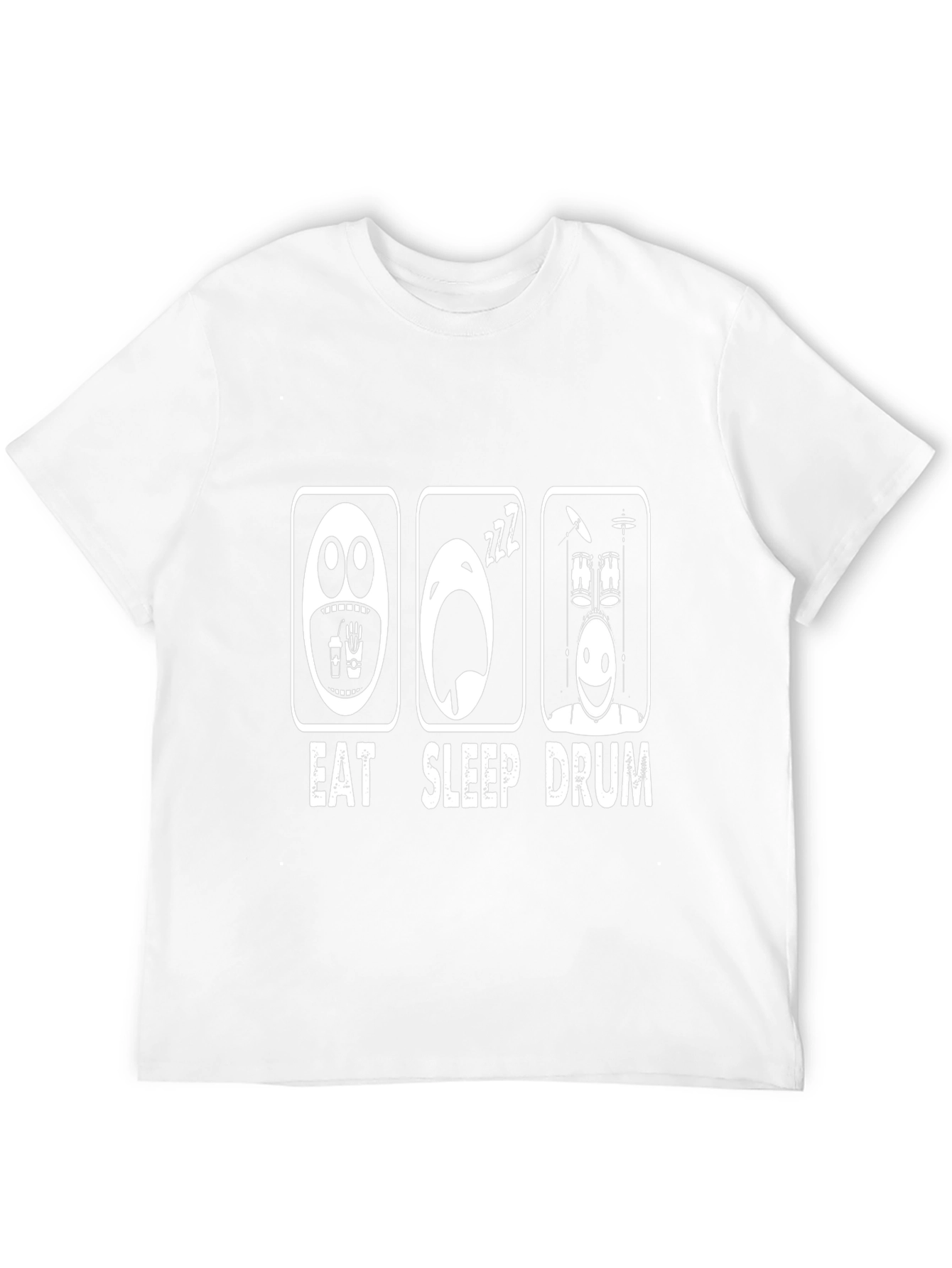 Eat Sleep Drum Funny Graphic T-Shirt - Black
