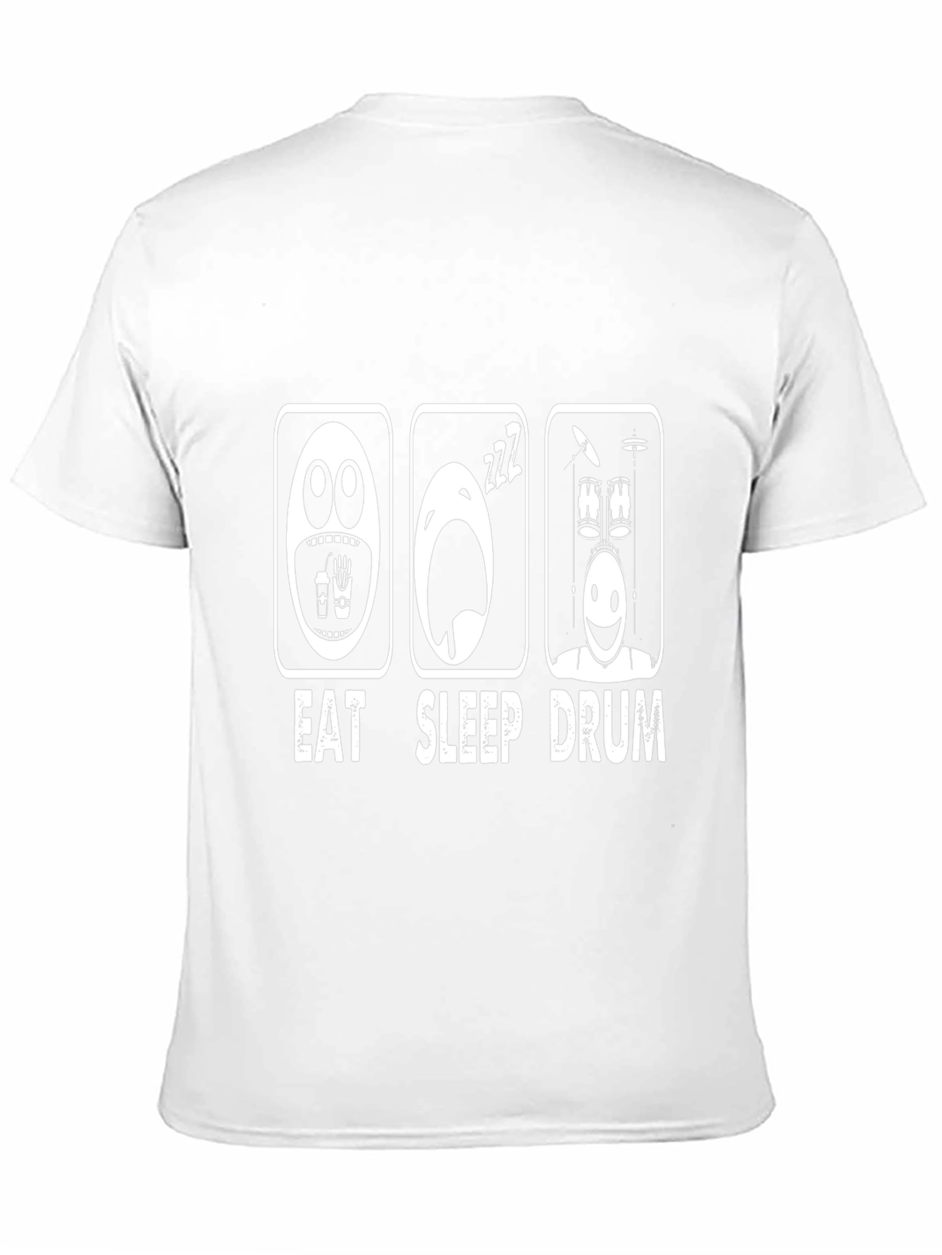 Eat Sleep Drum Funny Graphic T-Shirt - Black