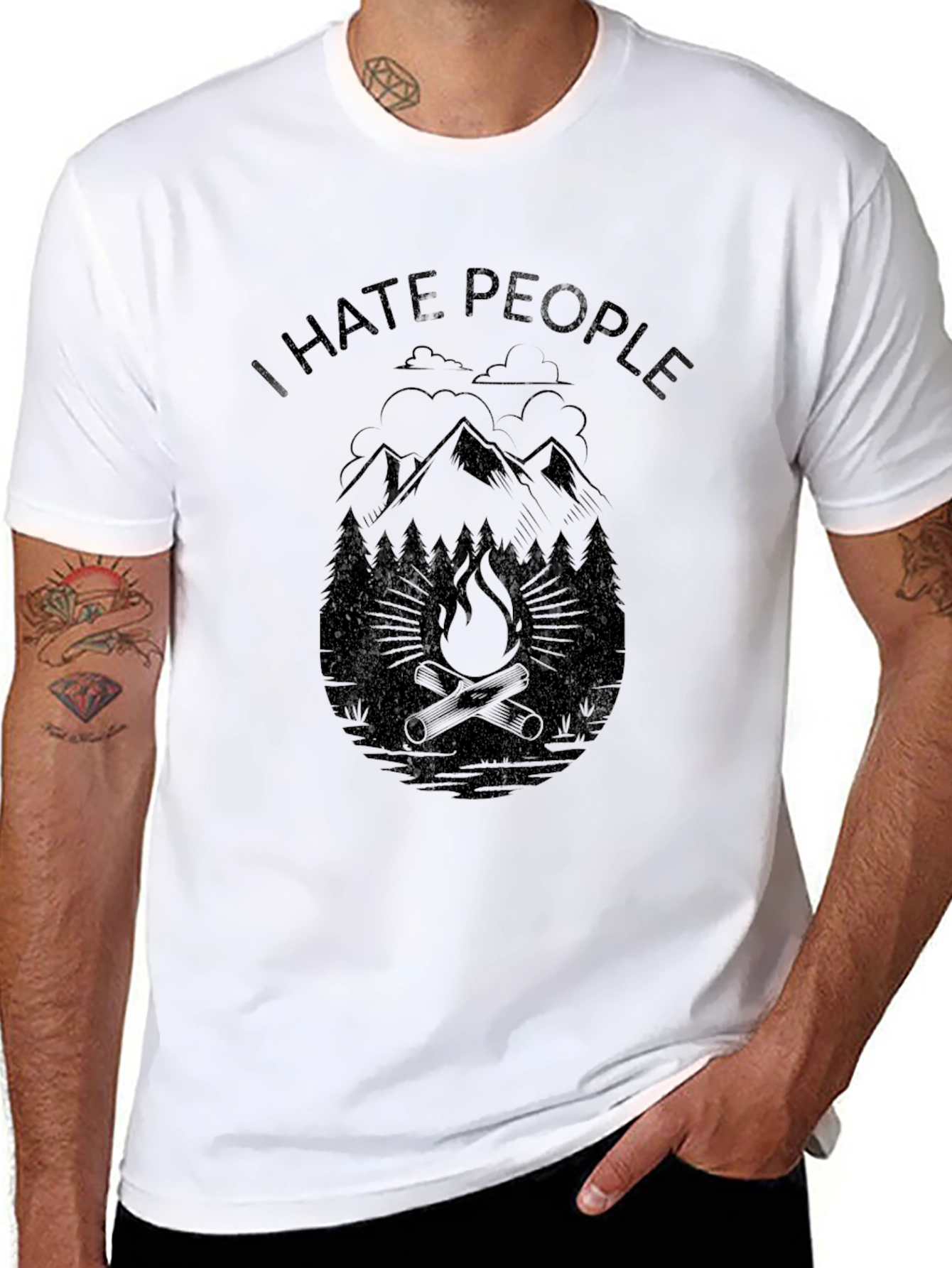 I Hate People Camping Graphic T-Shirt