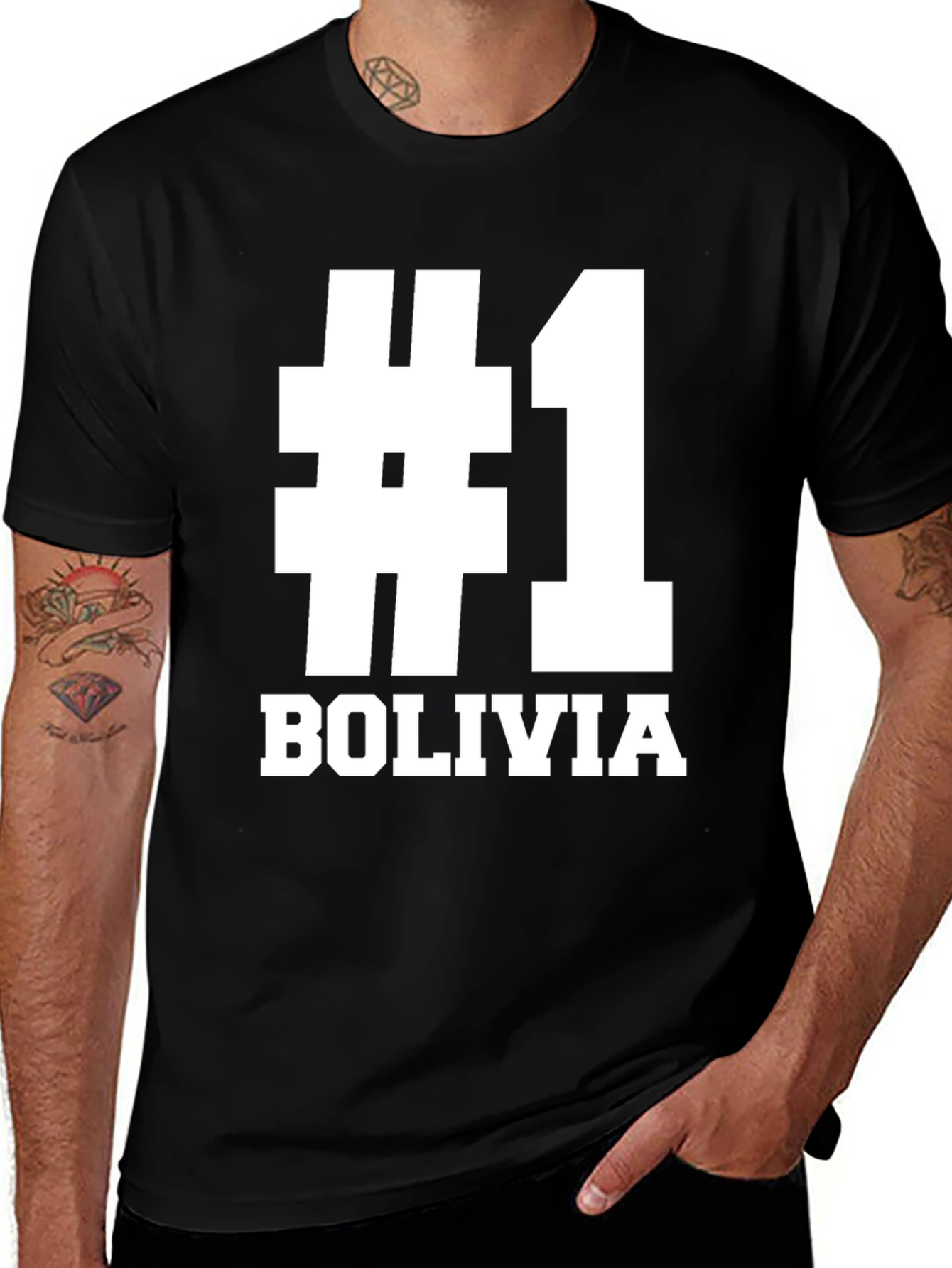 #1 Bolivia Black T-Shirt - Show Your Pride!