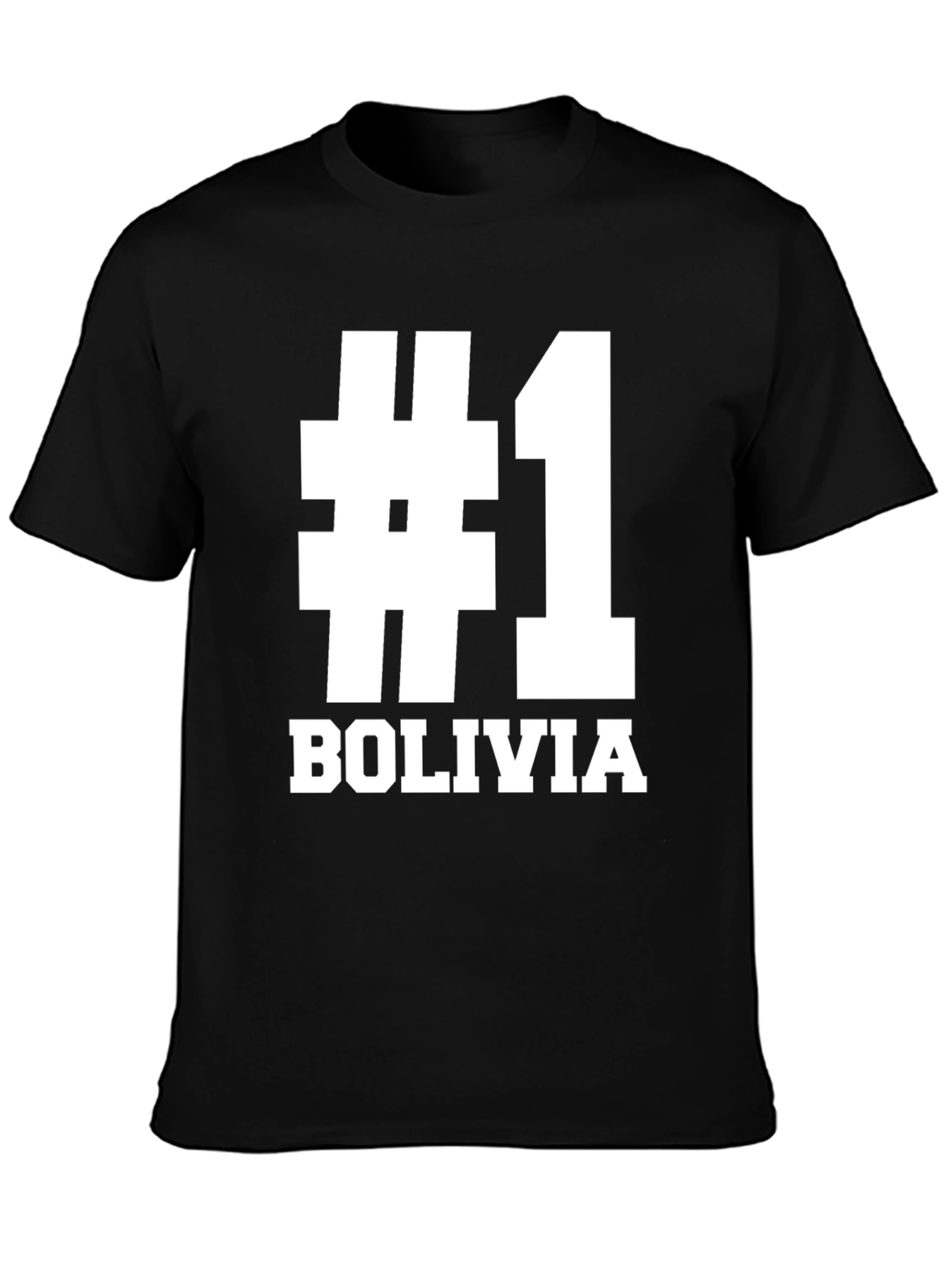 #1 Bolivia Black T-Shirt - Show Your Pride!