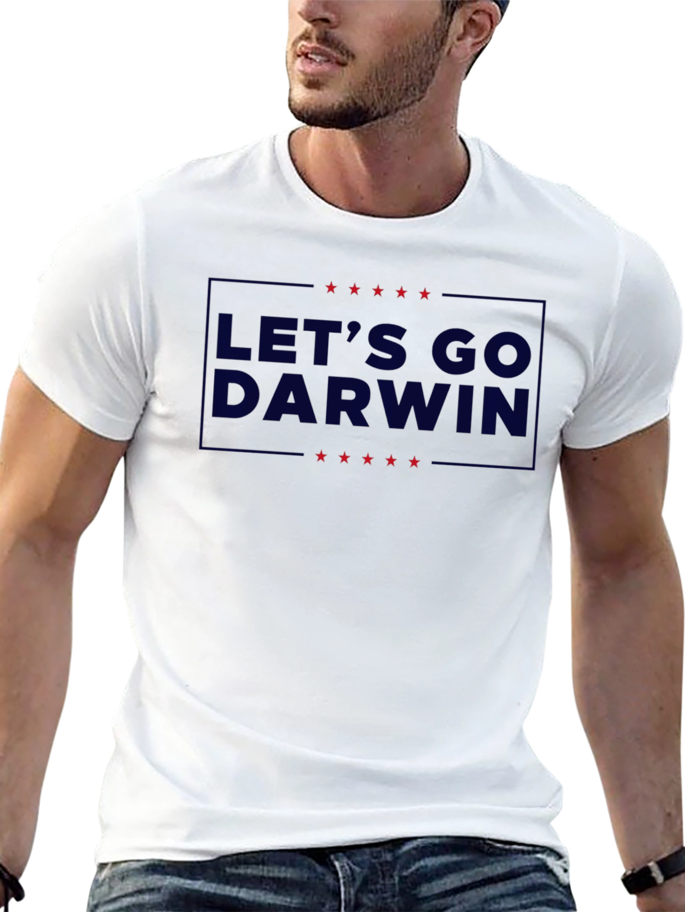 Lets Go Darwin Graphic Tee - Black Crew Neck