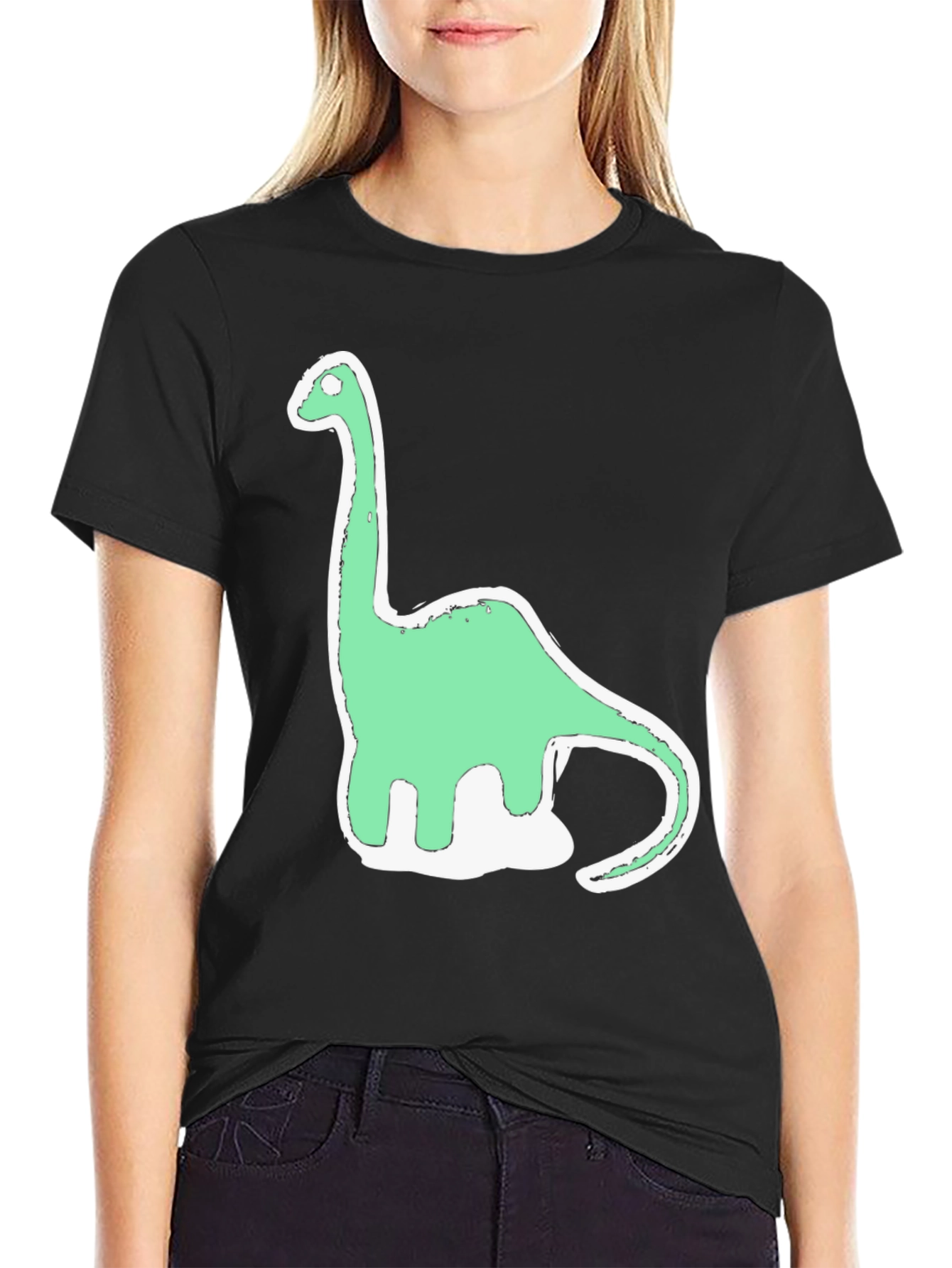Dino Tee: Funky Brontosaurus Graphic T-Shirt