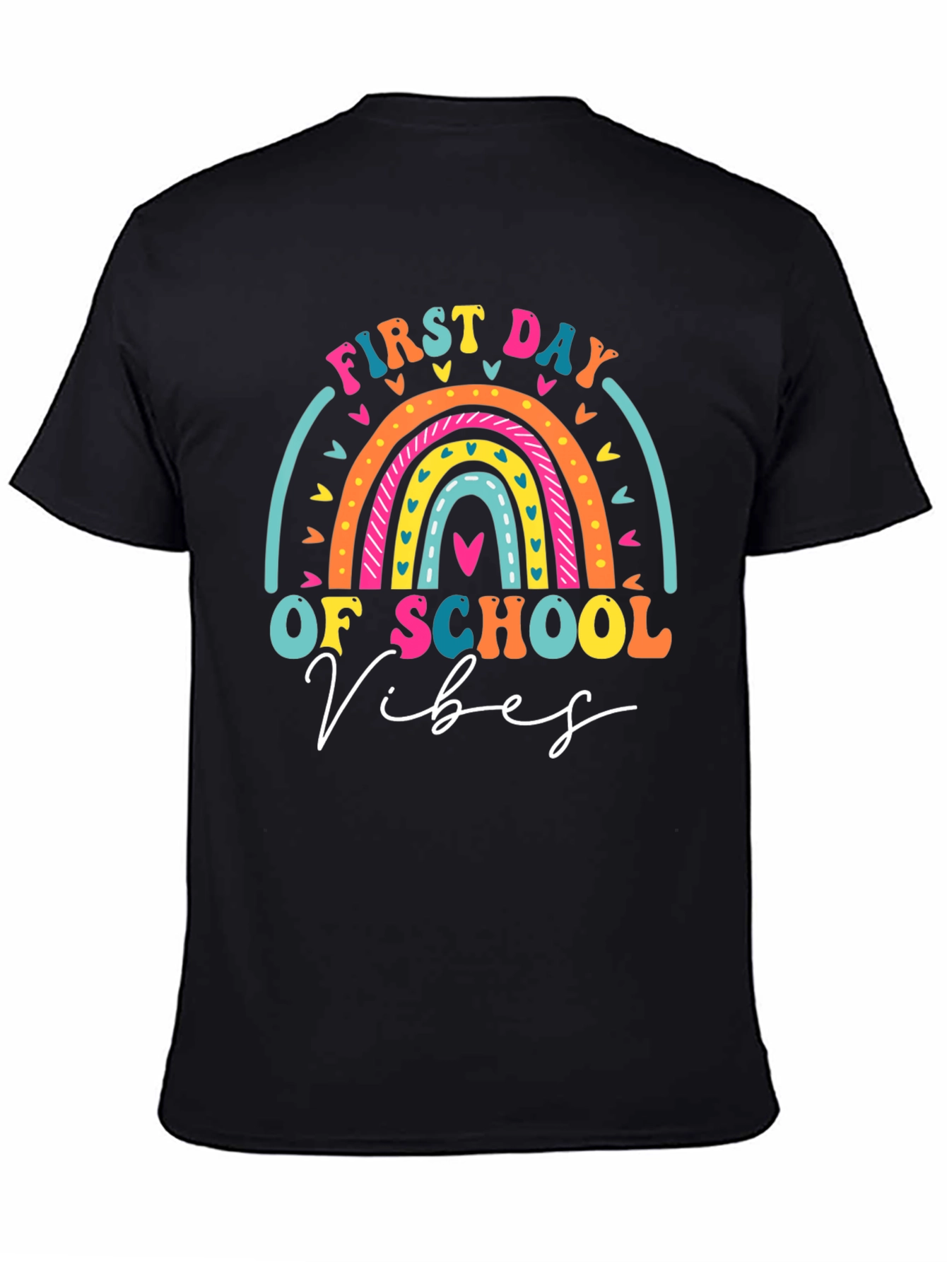 First Day of School Vibes Rainbow T-Shirt