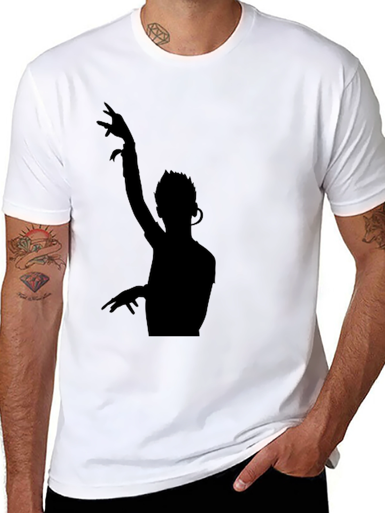 DJ Silhouette Black T-Shirt - Stylish Music Lover Tee