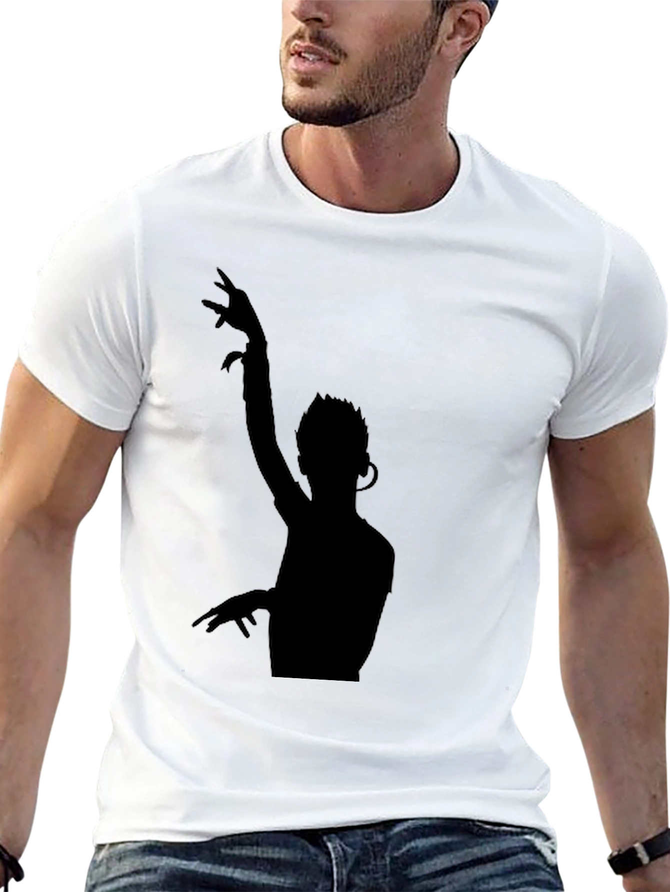 DJ Silhouette Black T-Shirt - Stylish Music Lover Tee