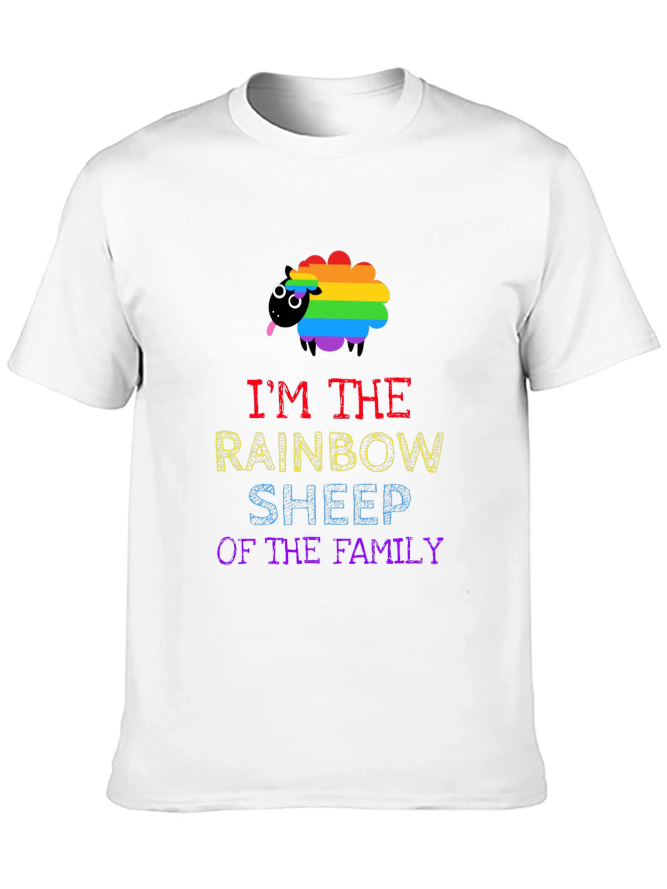 Rainbow Sheep Family T-Shirt