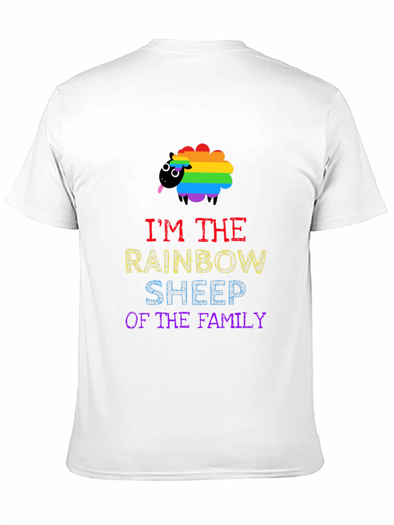 Rainbow Sheep Family T-Shirt