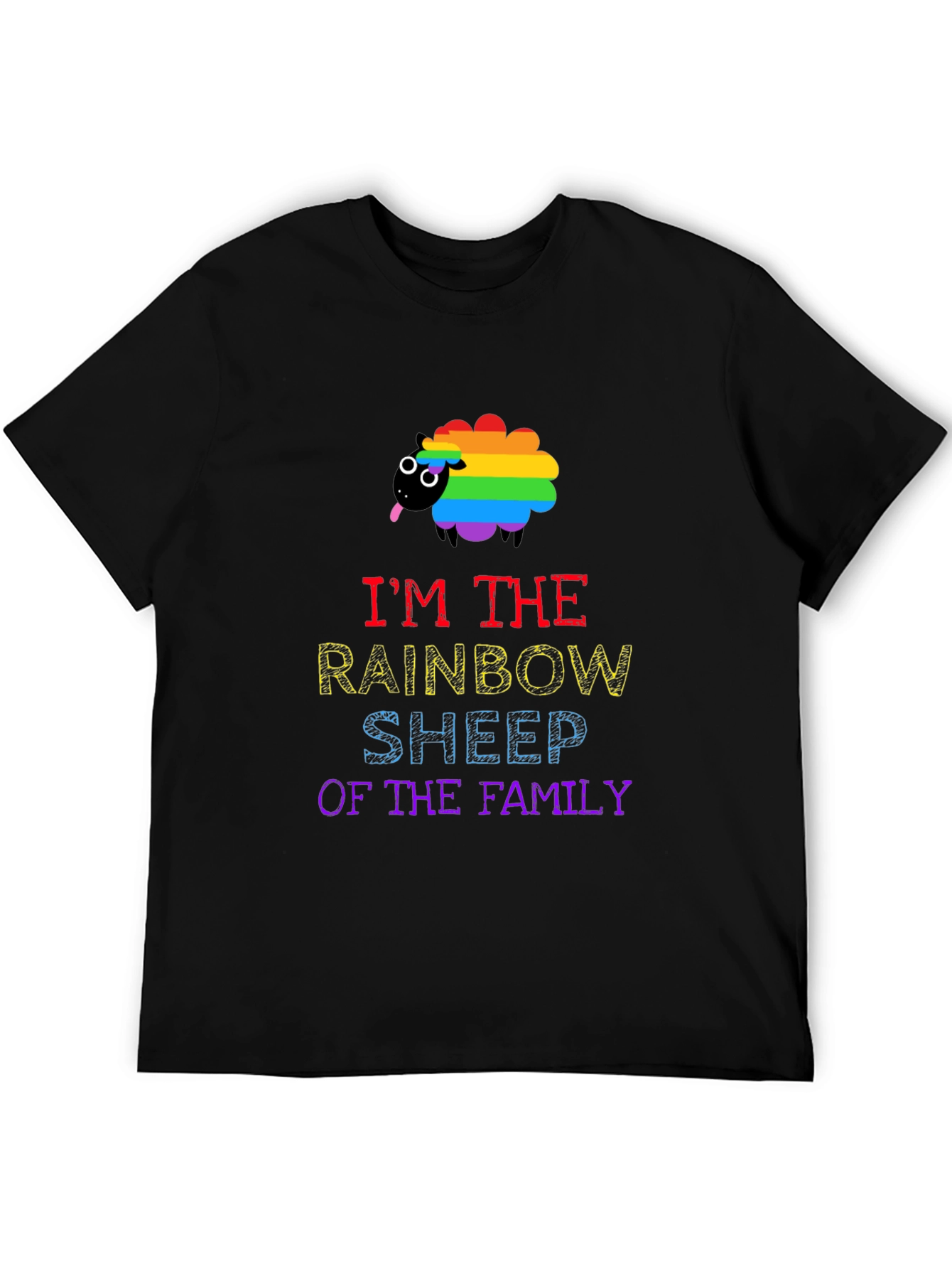 Rainbow Sheep Family T-Shirt