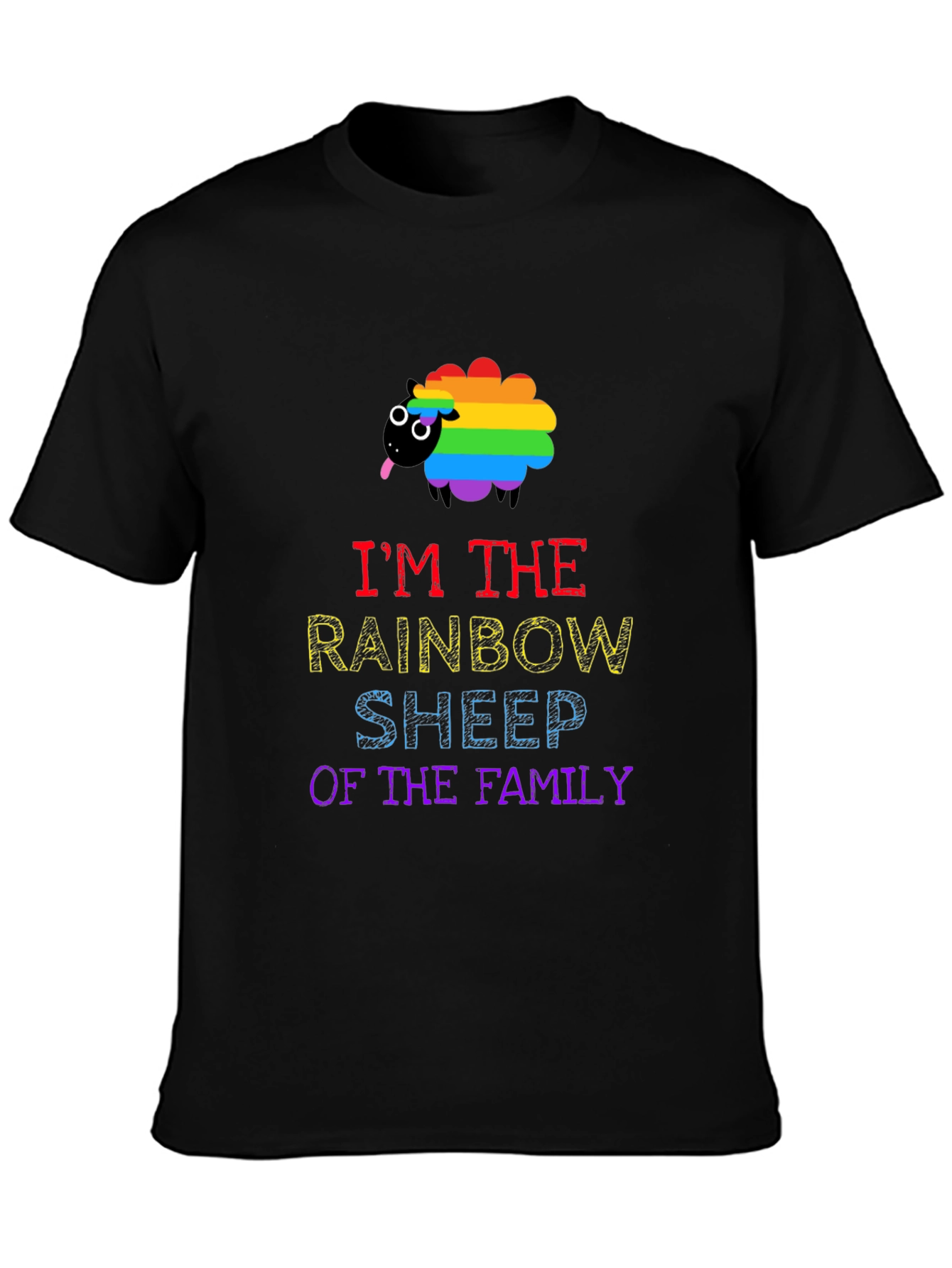 Rainbow Sheep Family T-Shirt