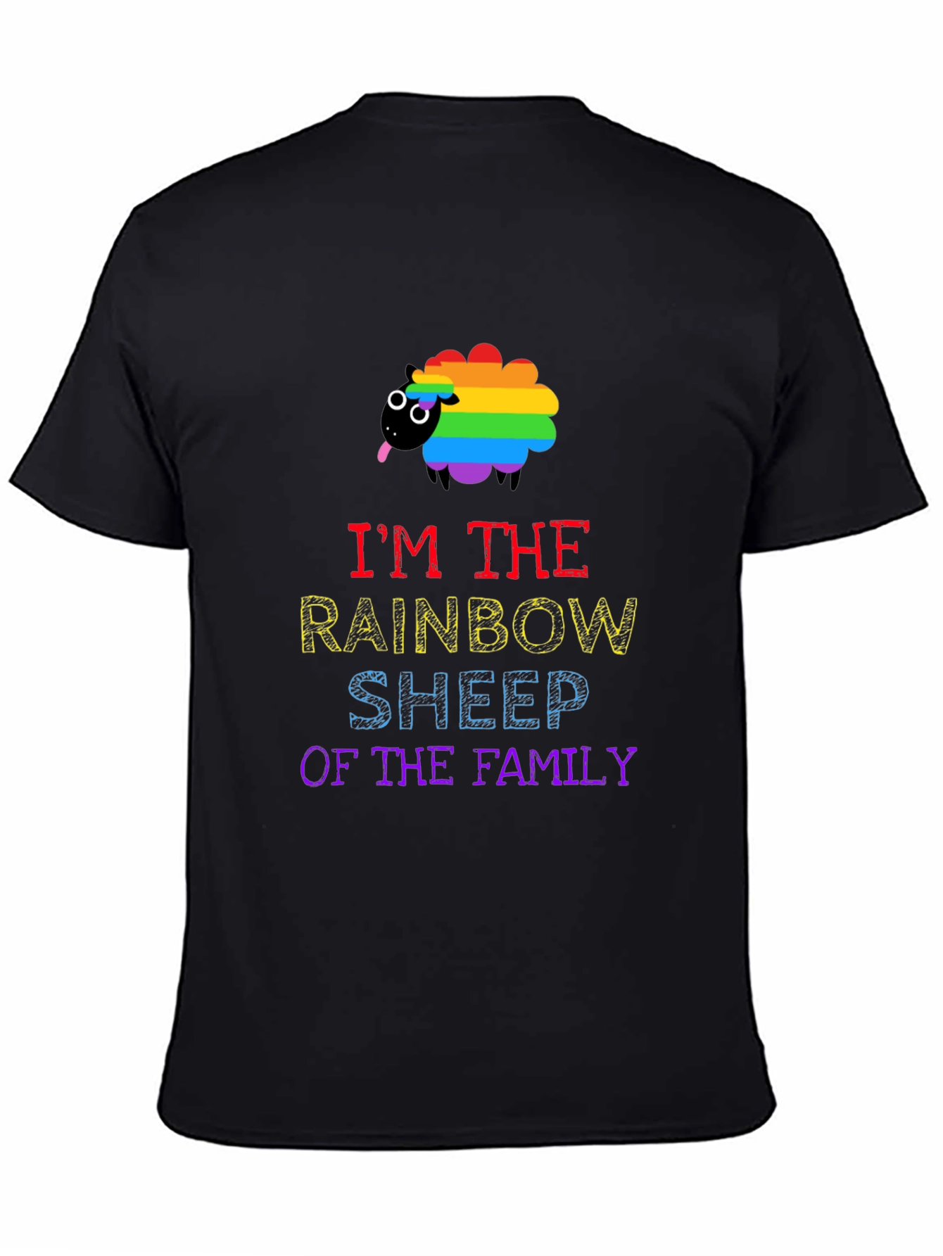 Rainbow Sheep Family T-Shirt