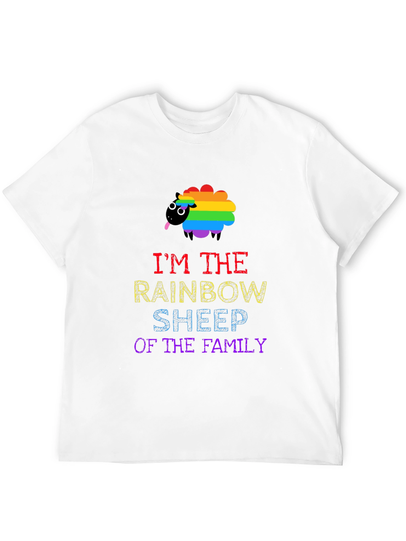 Rainbow Sheep Family T-Shirt
