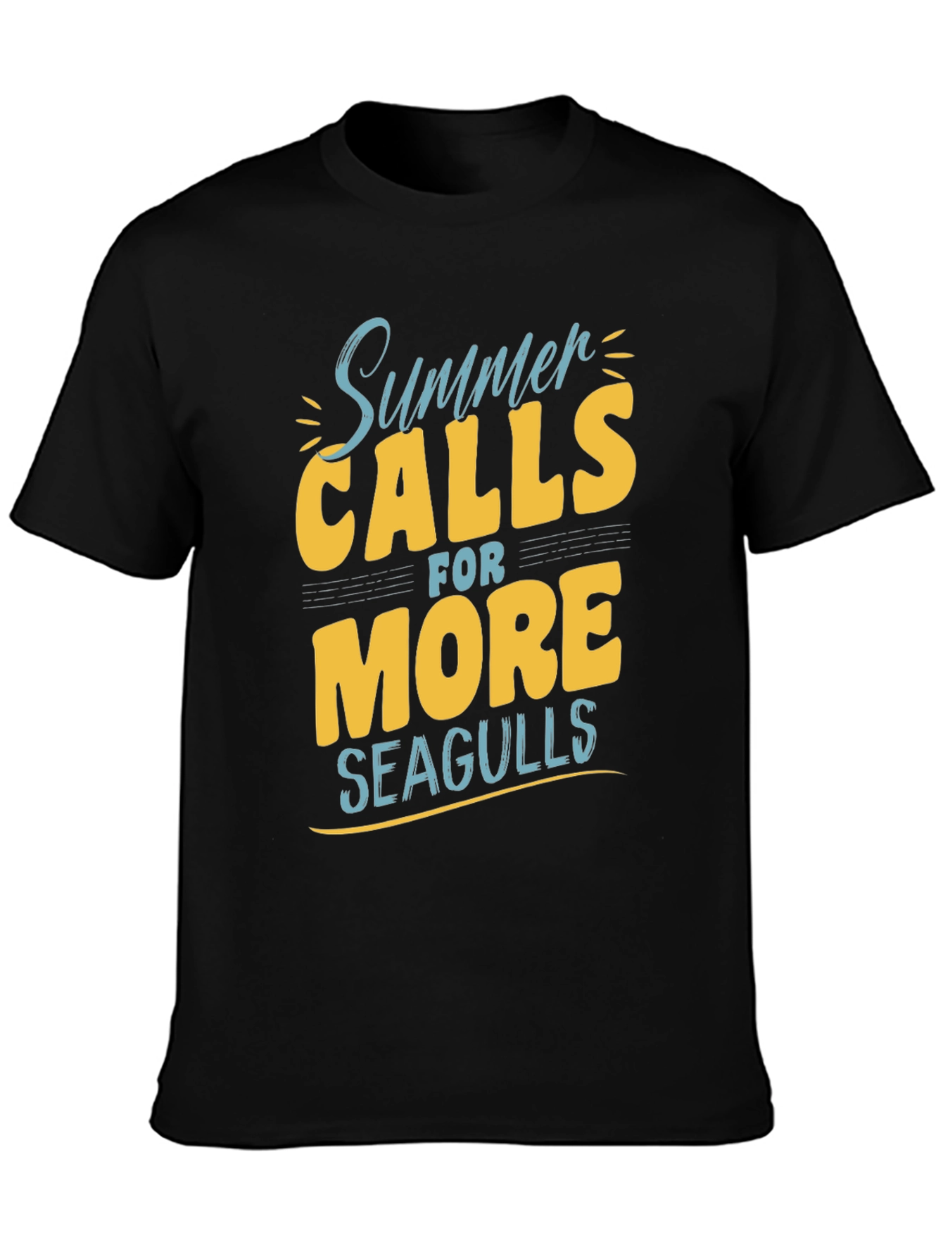 Summer Calls T-Shirt - Seagulls Graphic Print Tee