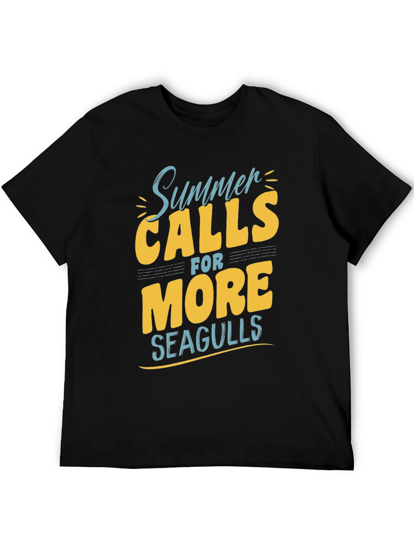 Summer Calls T-Shirt - Seagulls Graphic Print Tee