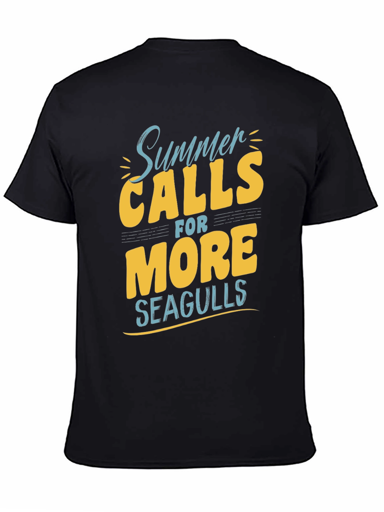 Summer Calls T-Shirt - Seagulls Graphic Print Tee