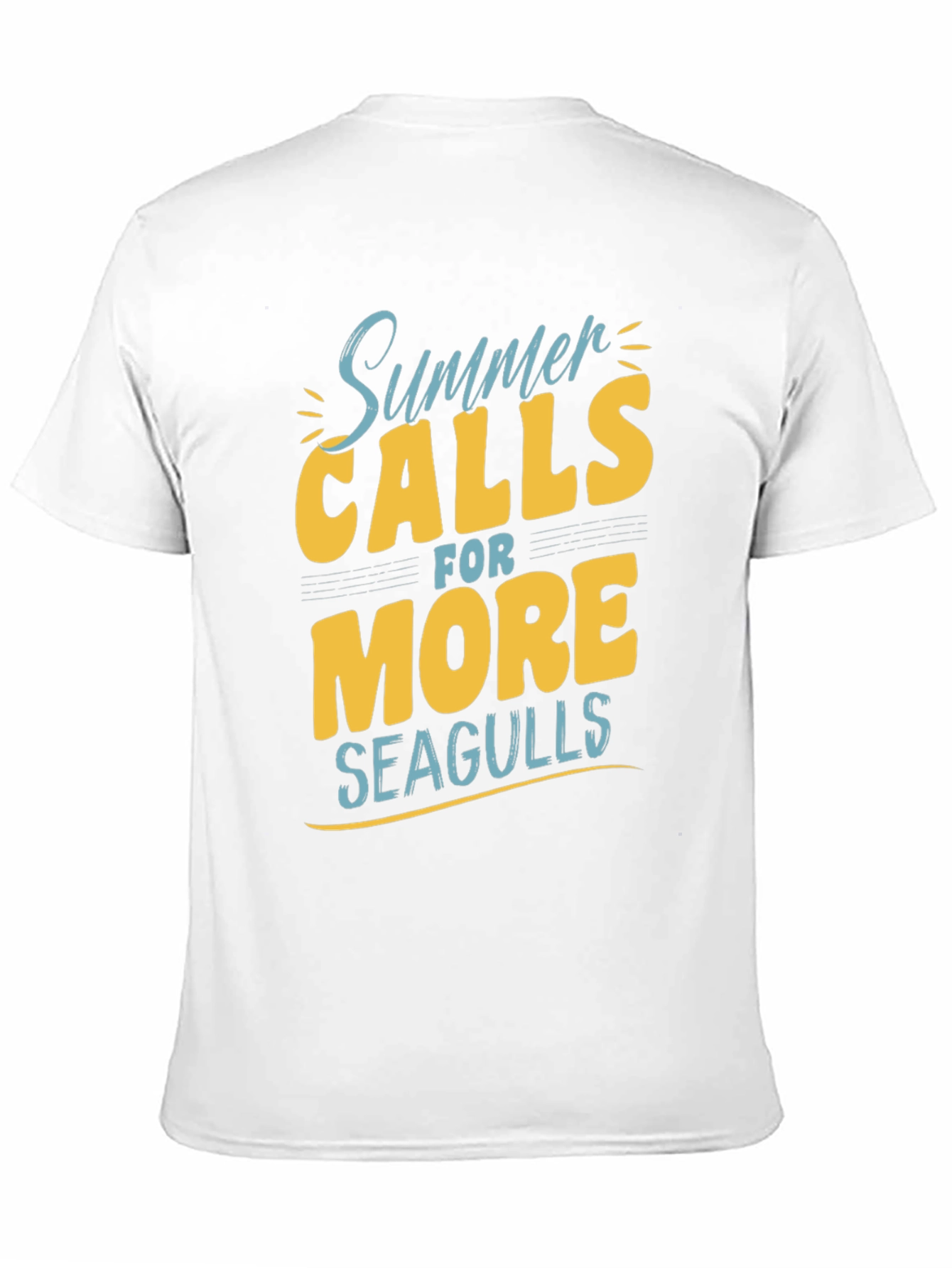 Summer Calls T-Shirt - Seagulls Graphic Print Tee
