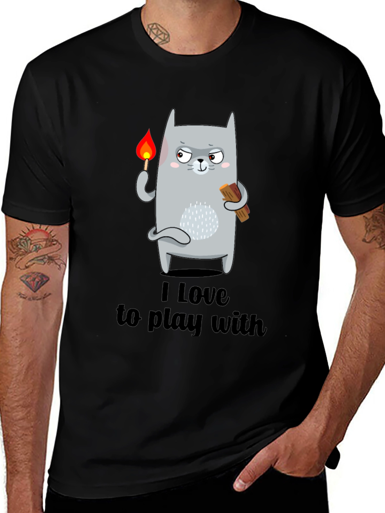 I Love To Play With Funny Cat T-Shirt