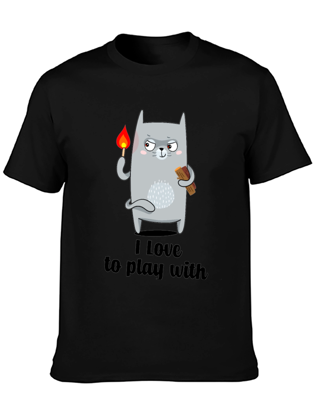 I Love To Play With Funny Cat T-Shirt