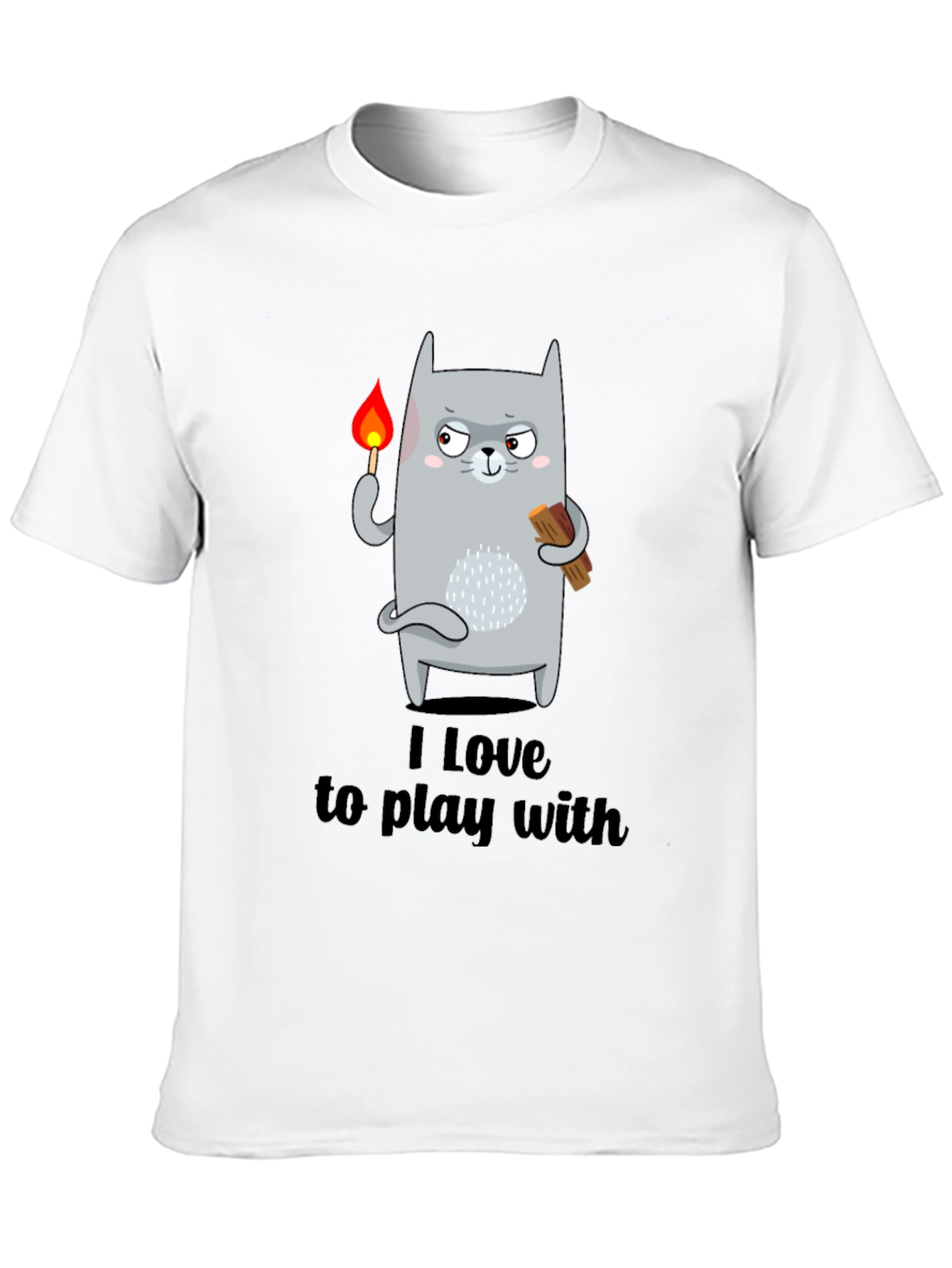 I Love To Play With Funny Cat T-Shirt