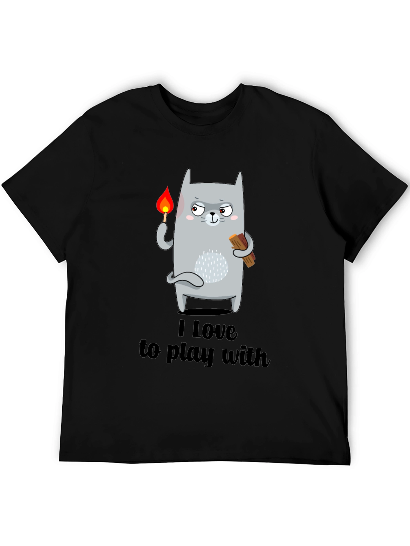 I Love To Play With Funny Cat T-Shirt