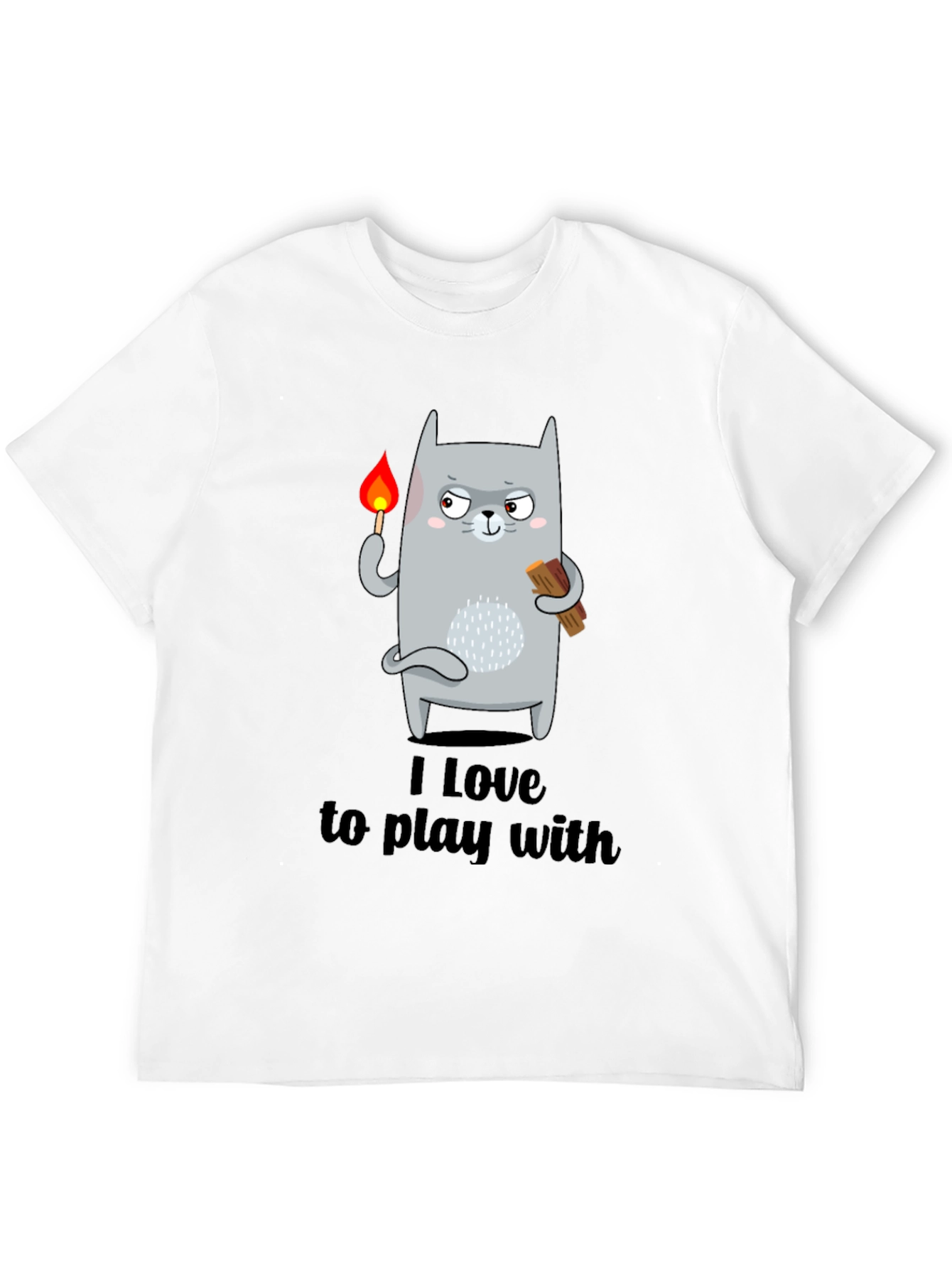 I Love To Play With Funny Cat T-Shirt