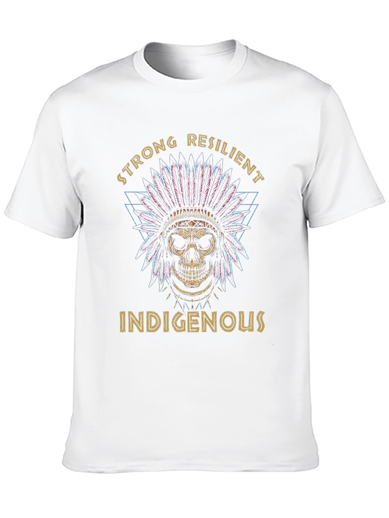 Strong Resilient Indigenous T-Shirt - Skull Headdress