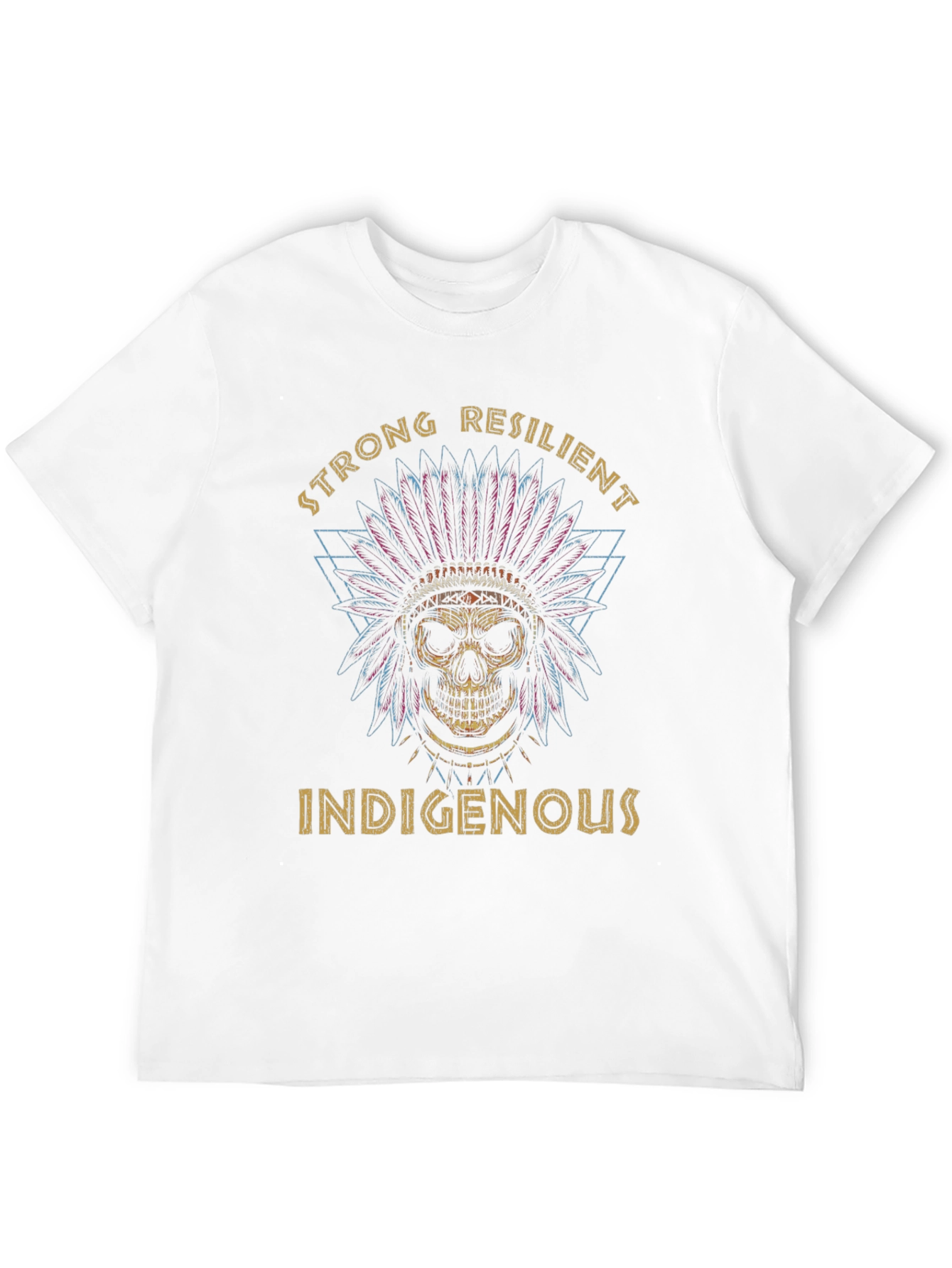 Strong Resilient Indigenous T-Shirt - Skull Headdress