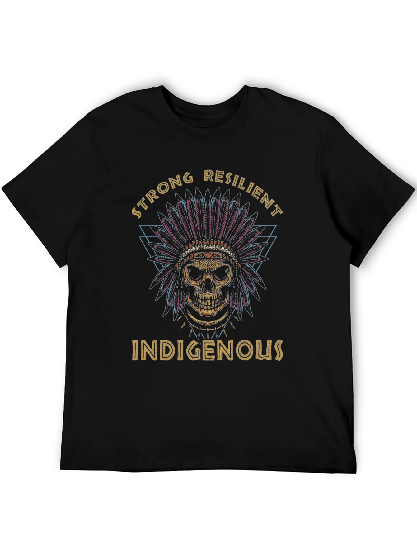 Strong Resilient Indigenous T-Shirt - Skull Headdress