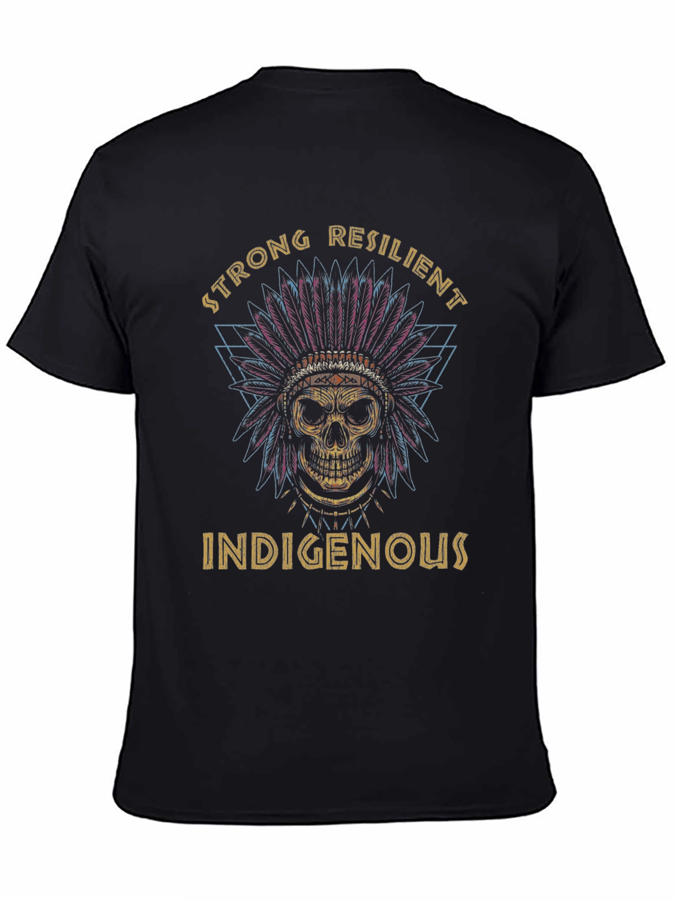 Strong Resilient Indigenous T-Shirt - Skull Headdress