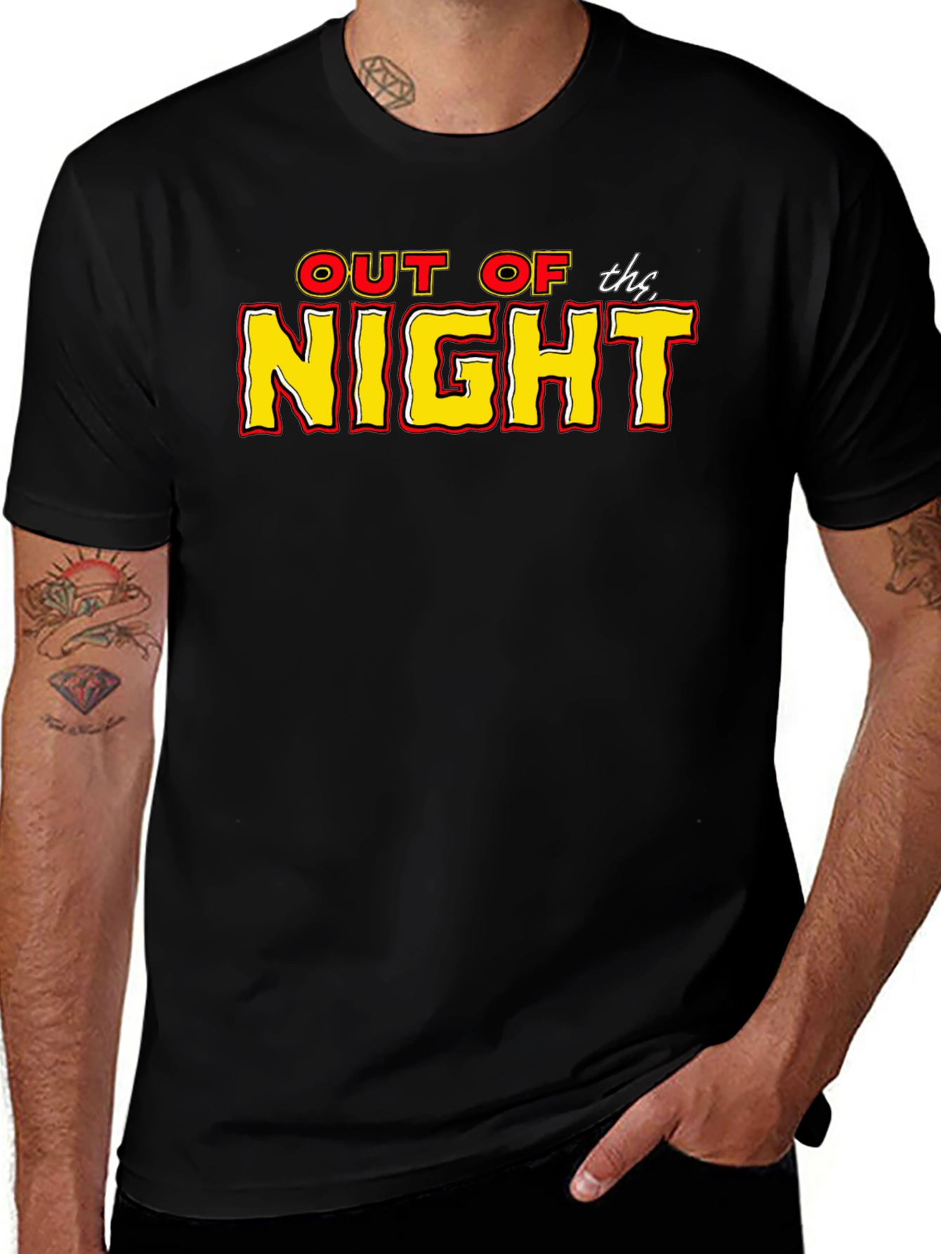Out of the Night Black Graphic Tee