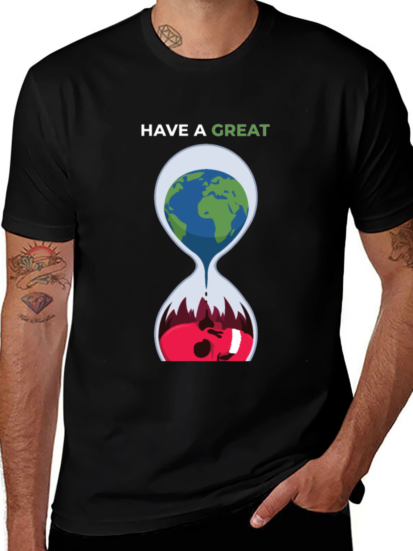 Unique Earth Hourglass Graphic Tee