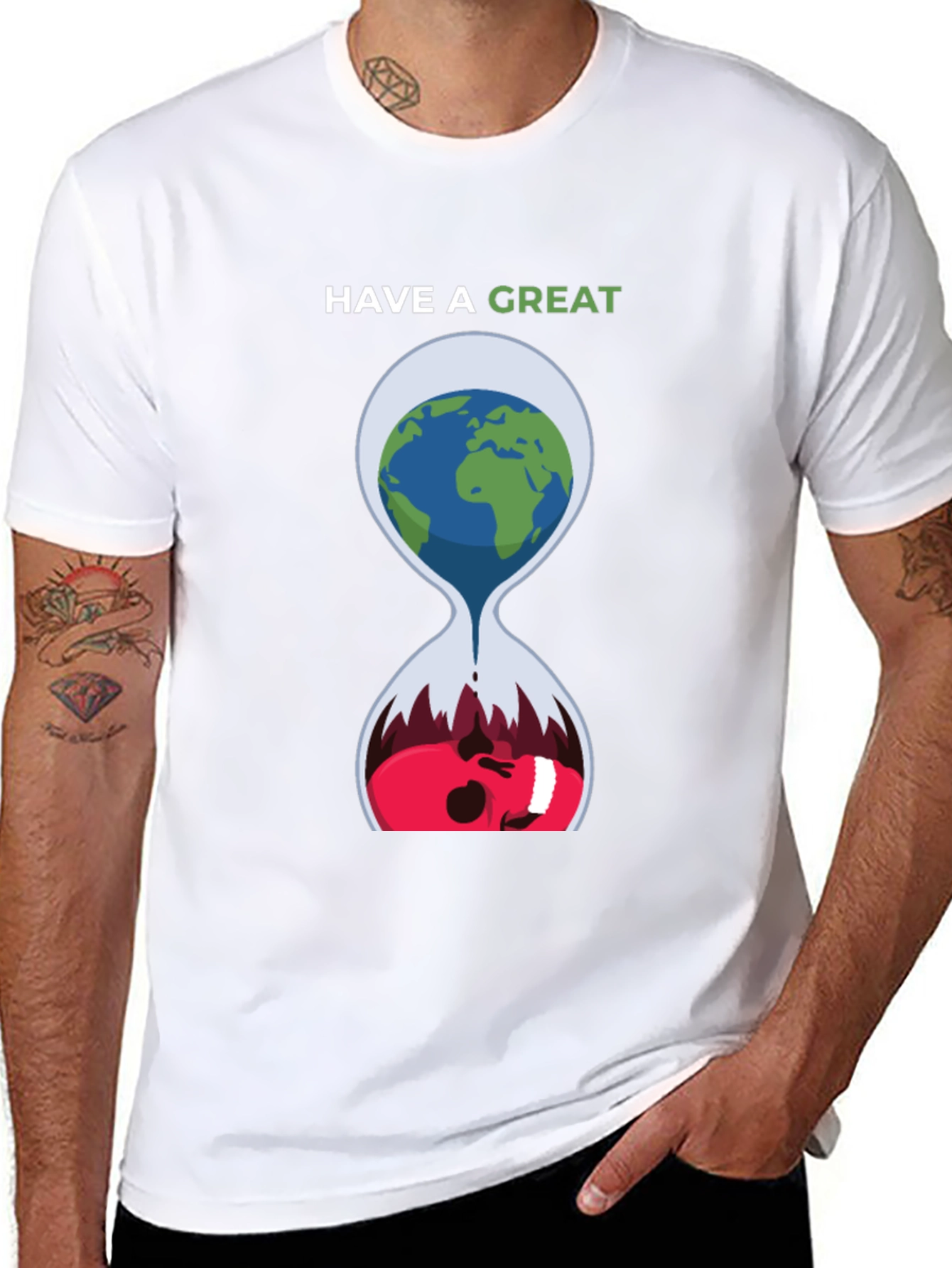 Unique Earth Hourglass Graphic Tee
