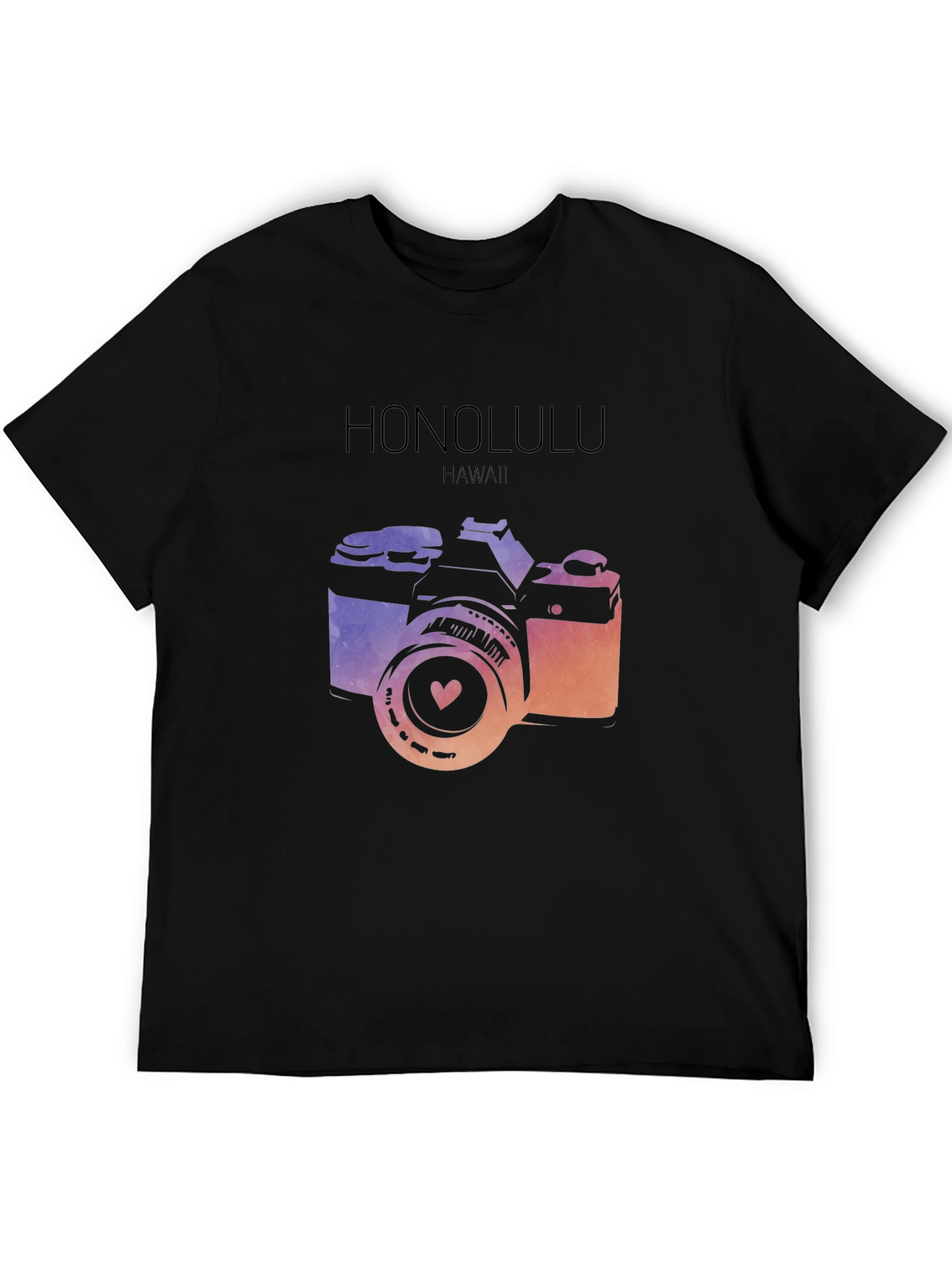 Honolulu Camera Graphic Tee - Hawaii Souvenir