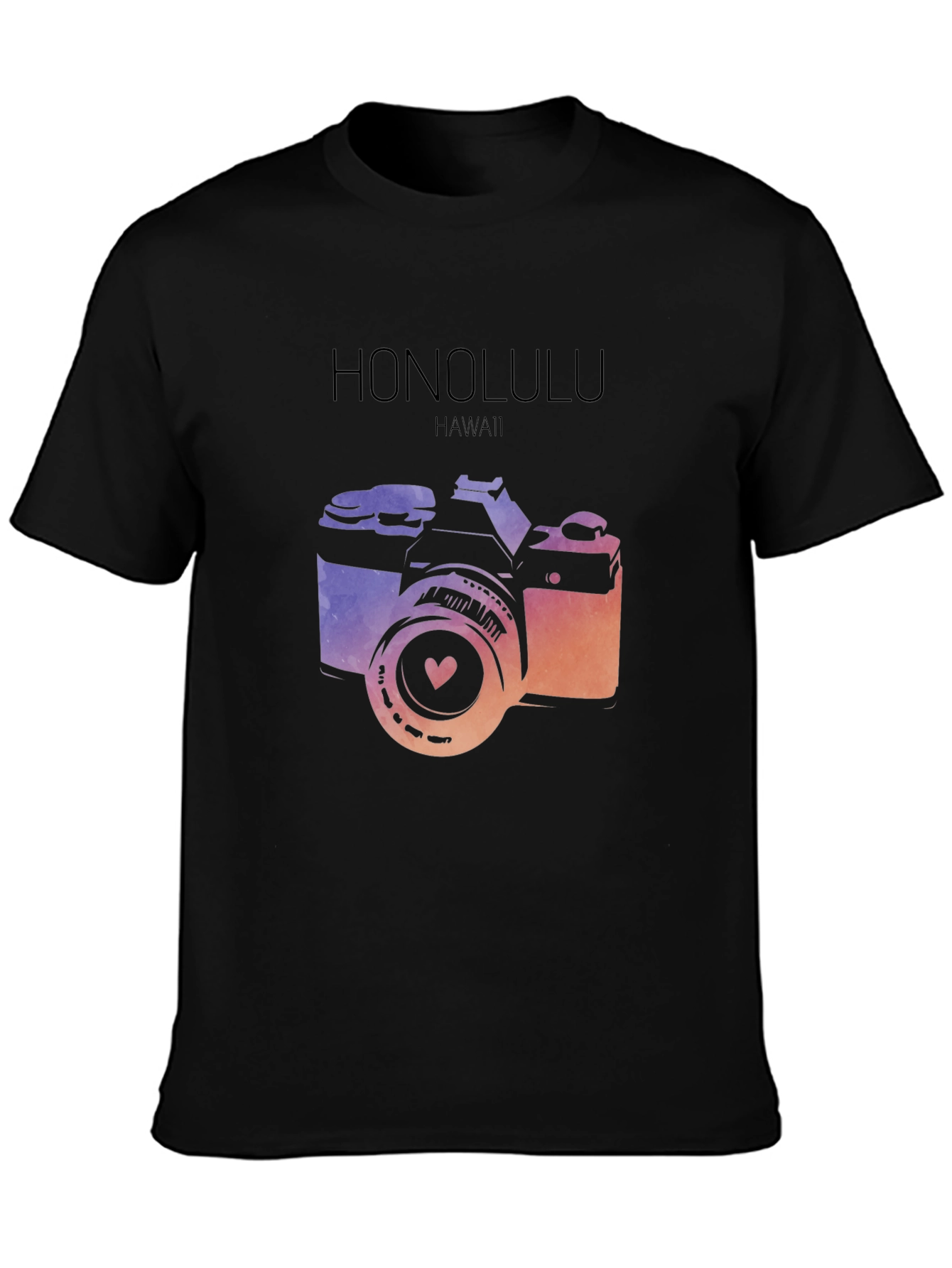 Honolulu Camera Graphic Tee - Hawaii Souvenir