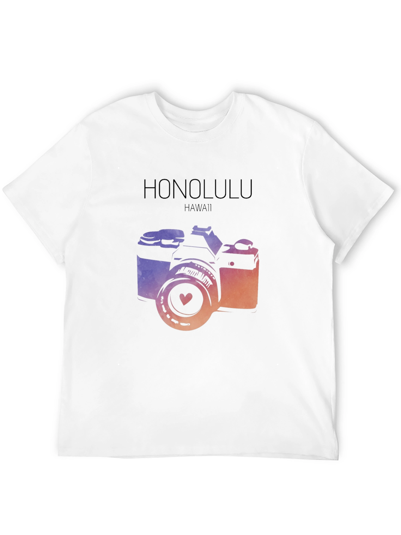Honolulu Camera Graphic Tee - Hawaii Souvenir