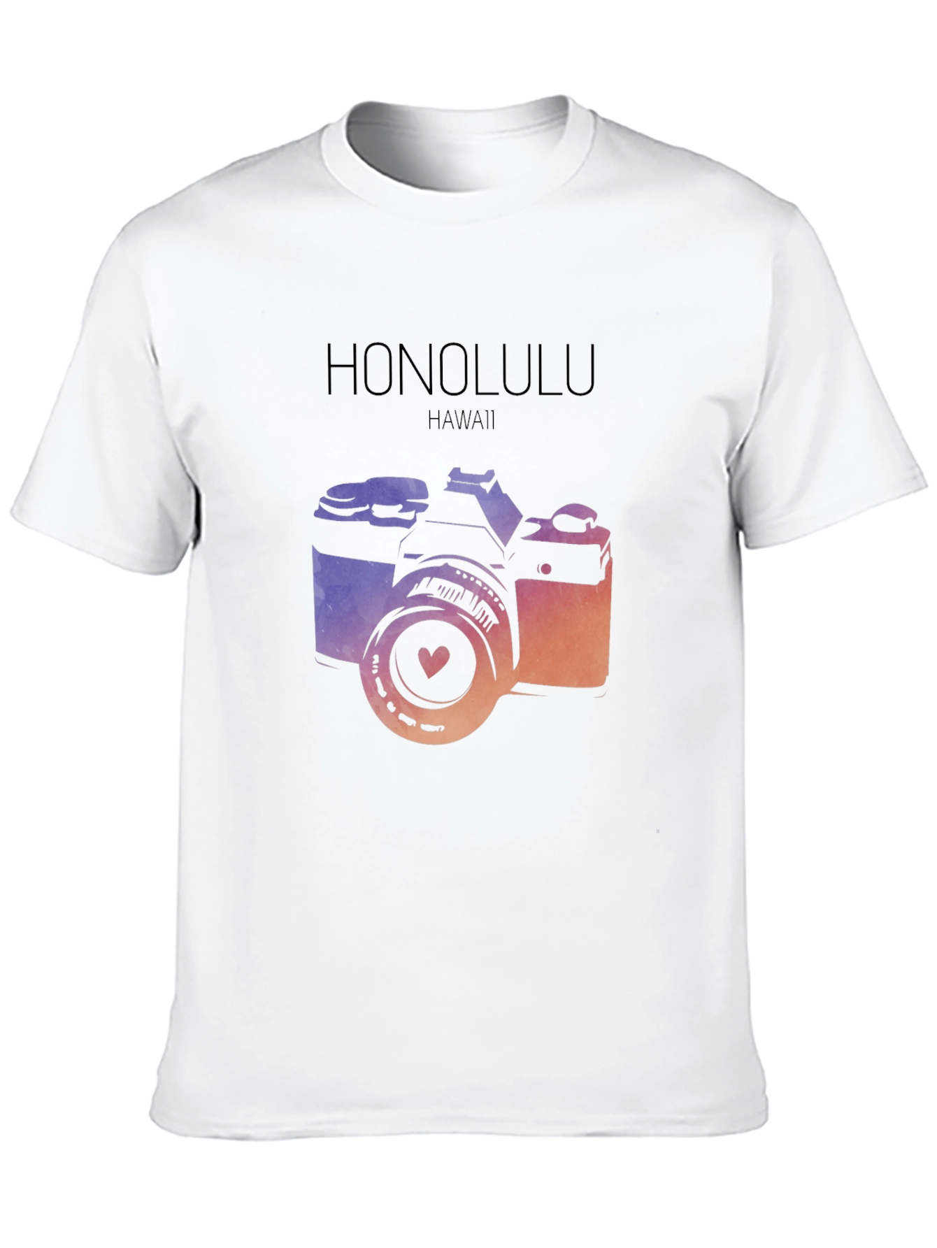 Honolulu Camera Graphic Tee - Hawaii Souvenir