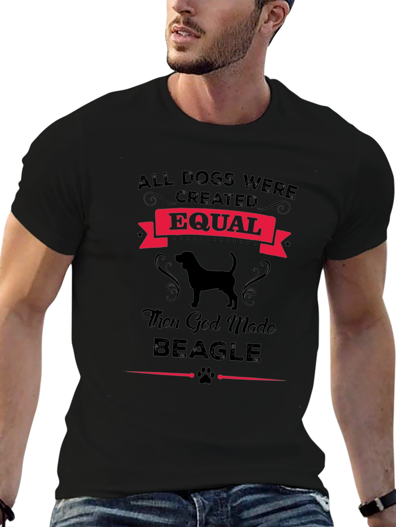 All Dogs Created Equal Then God Made Beagle T-Shirt