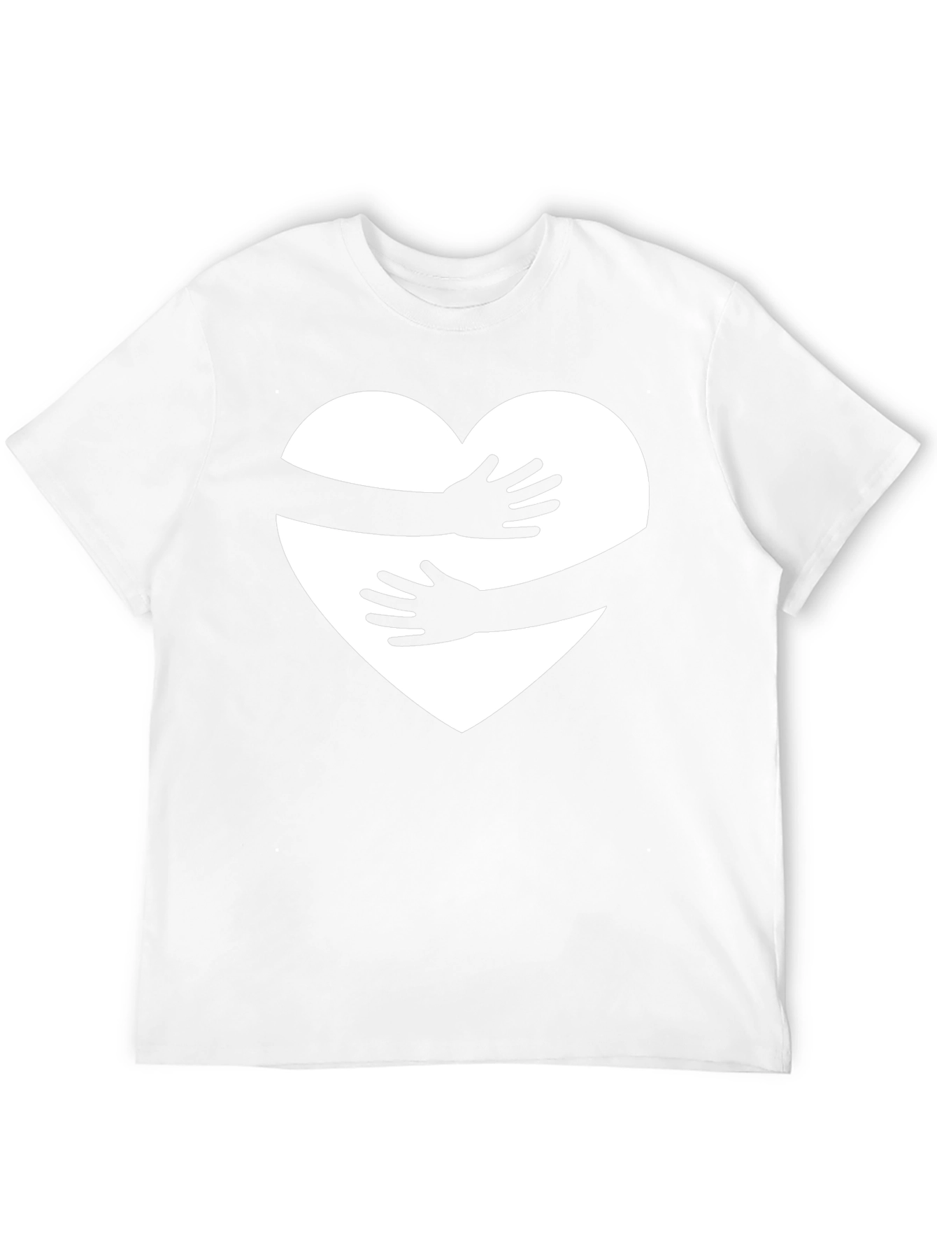 Heart Hug Graphic Tee - Black Casual Shirt