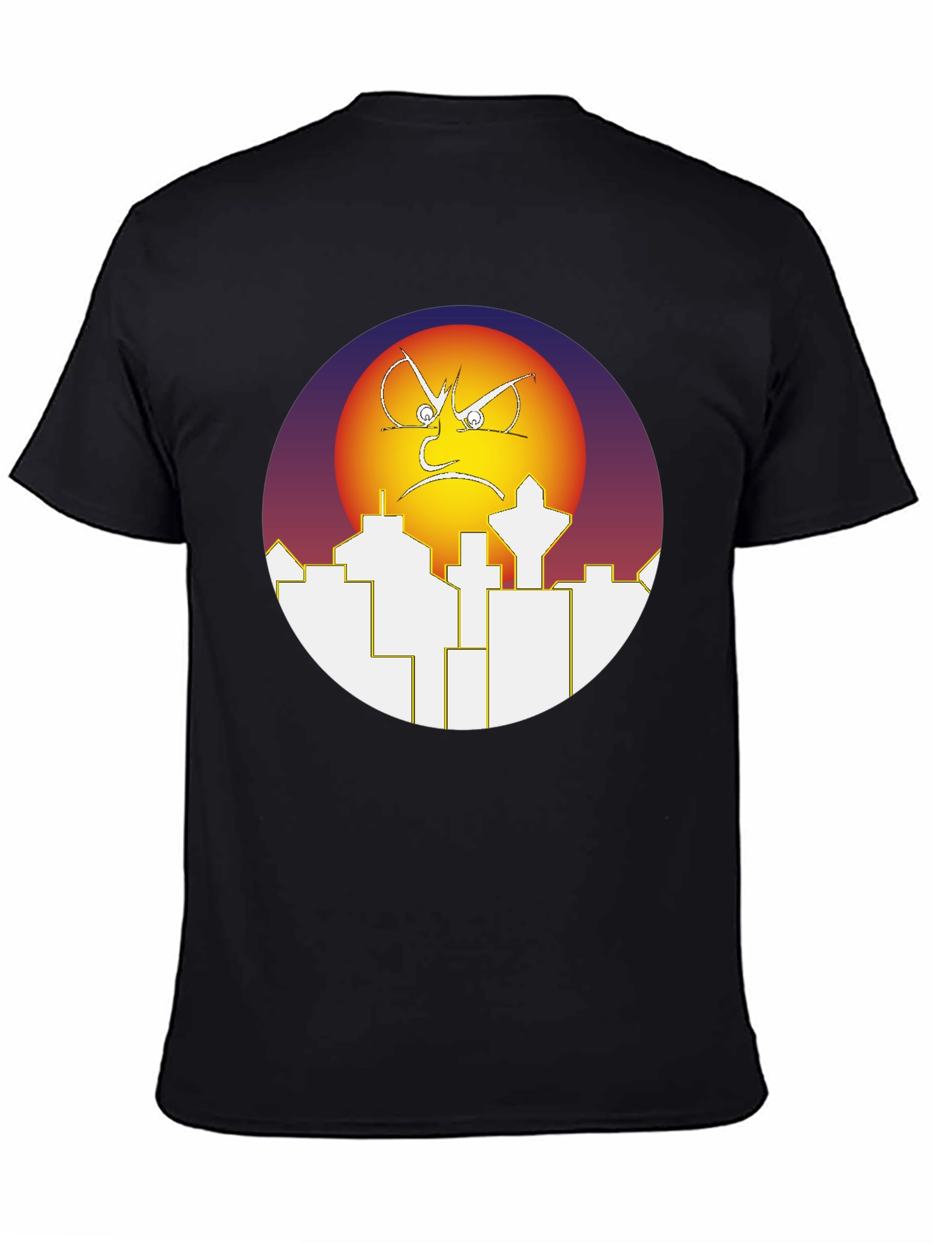 Angry Sun Over City T-Shirt
