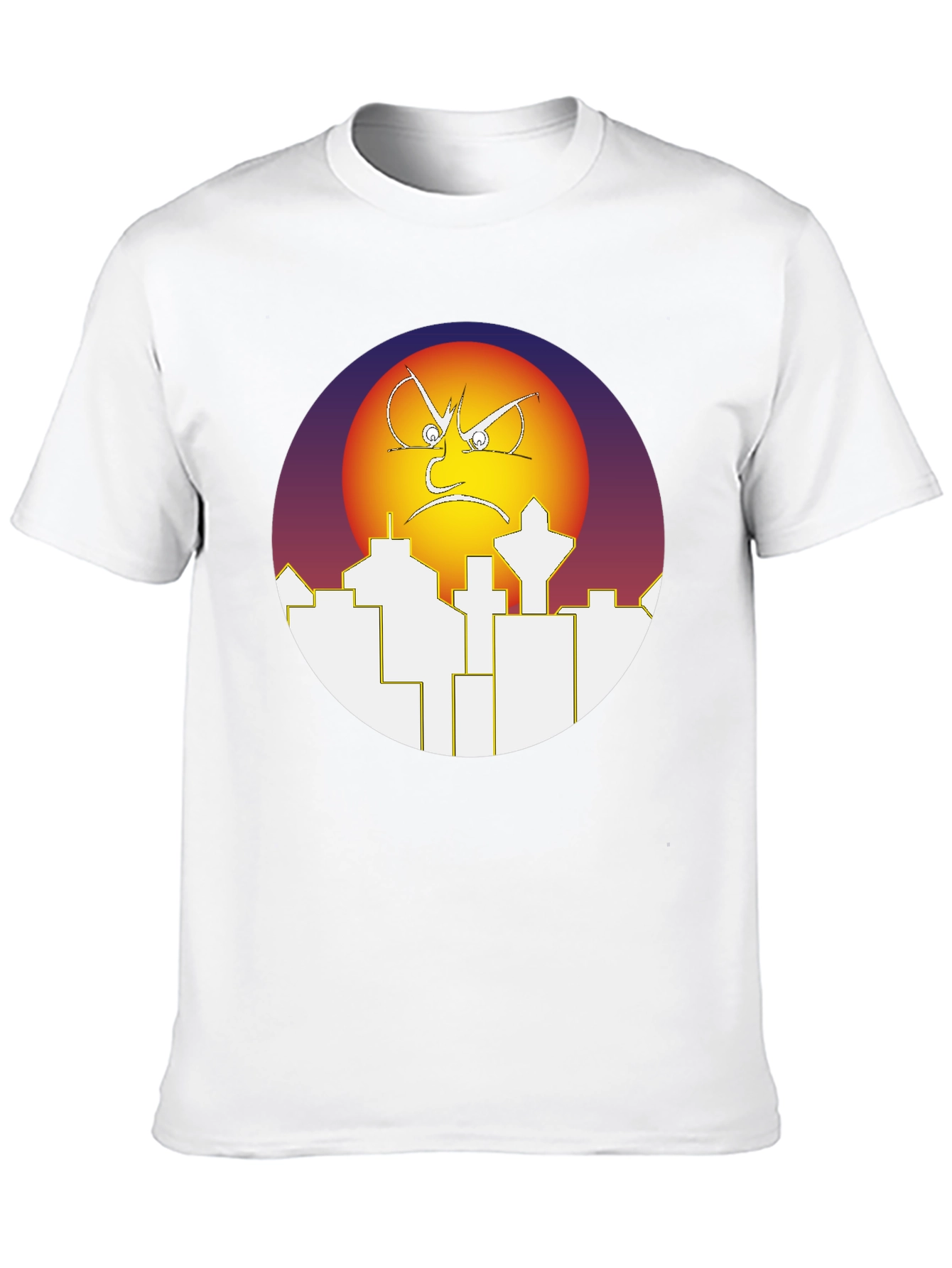 Angry Sun Over City T-Shirt