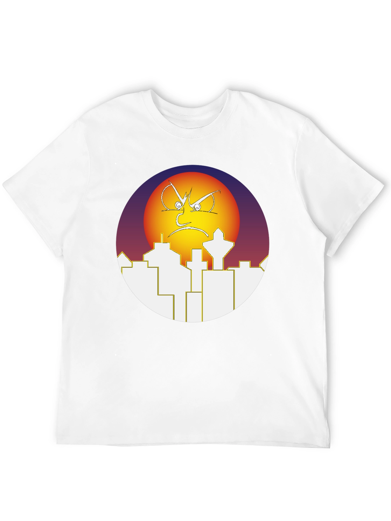 Angry Sun Over City T-Shirt