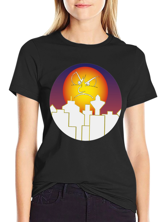 Angry Sun Over City T-Shirt