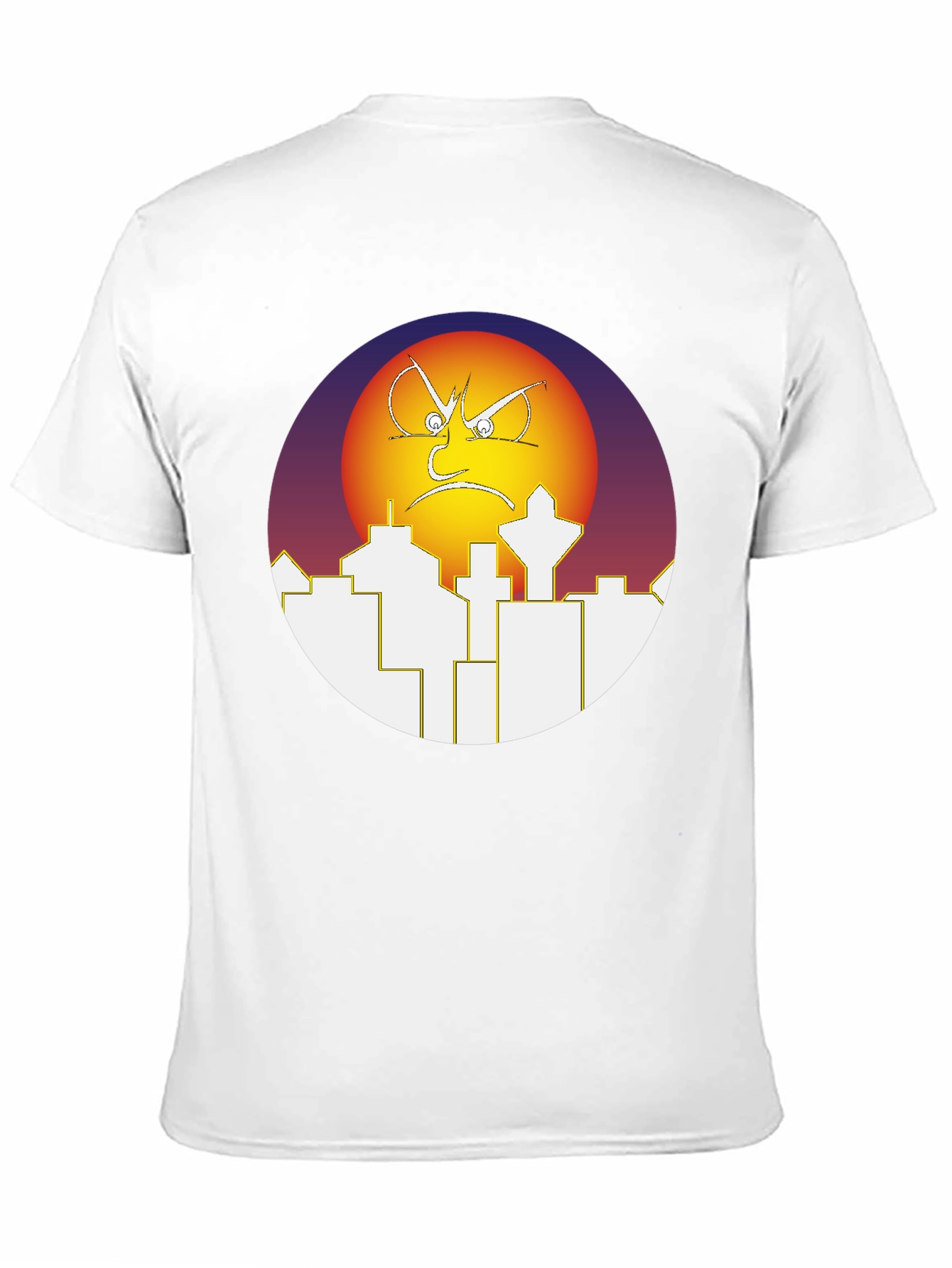 Angry Sun Over City T-Shirt