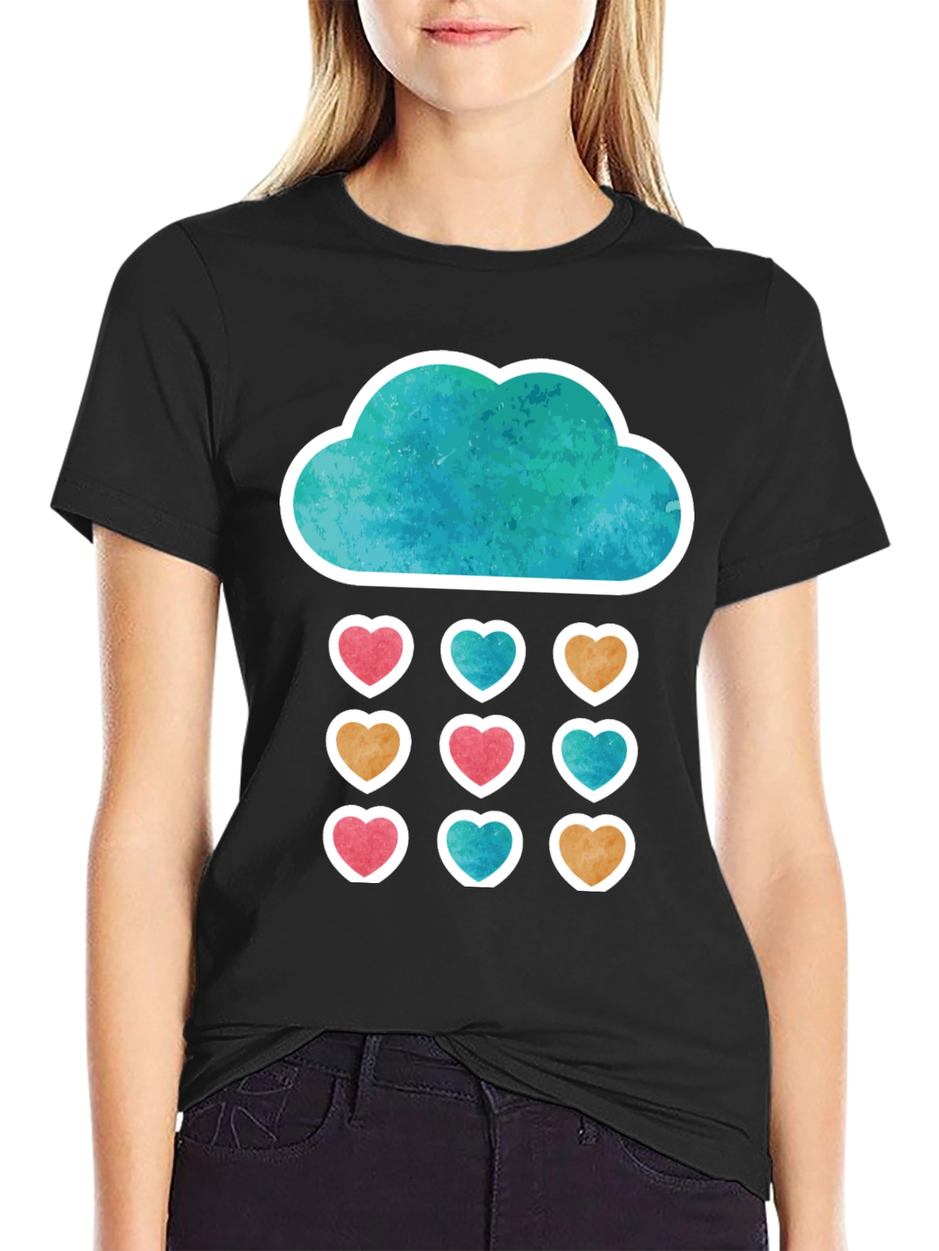 Heart Rain Cloud Graphic Tee