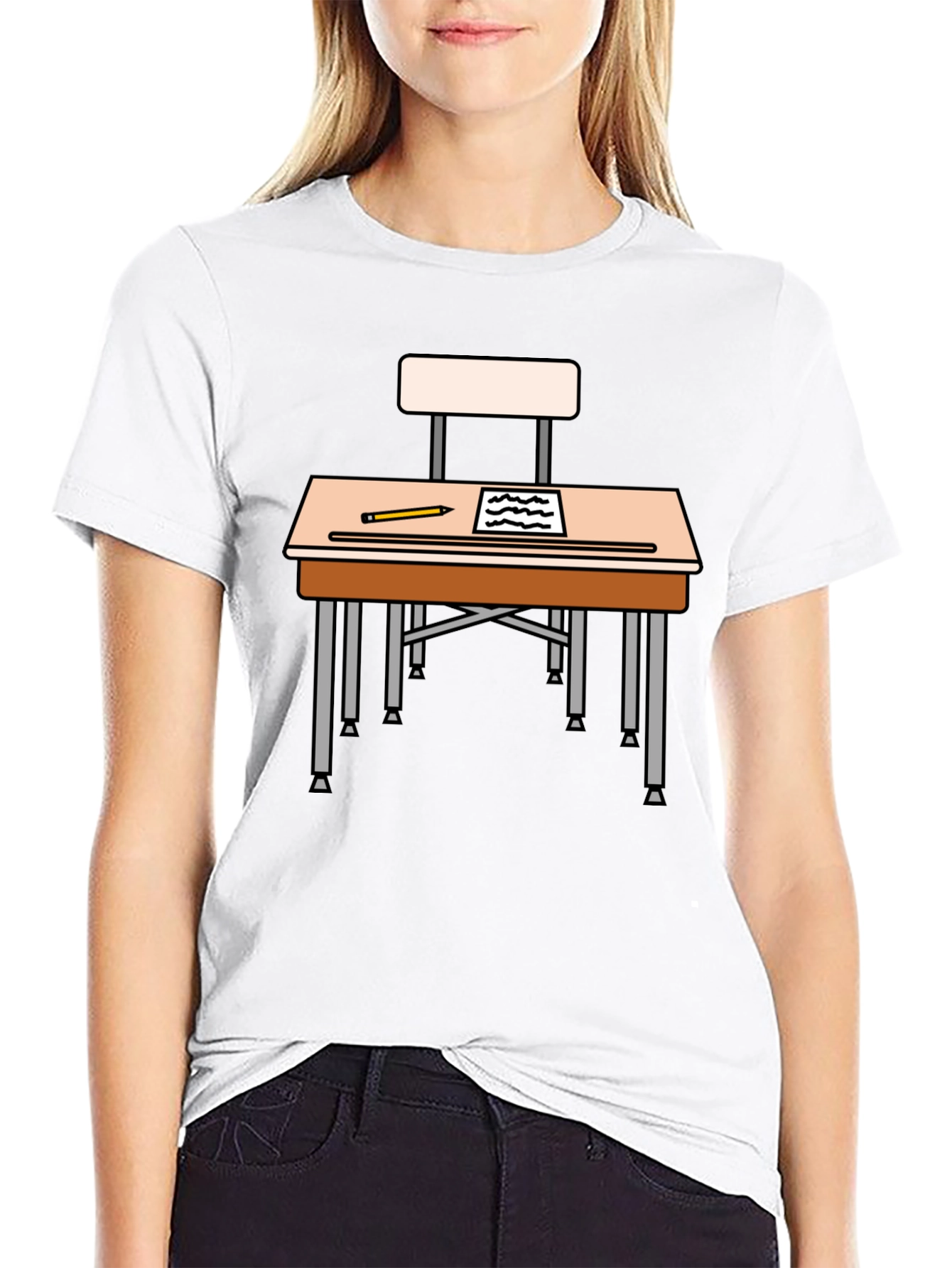 School Desk T-Shirt - Back to School Style