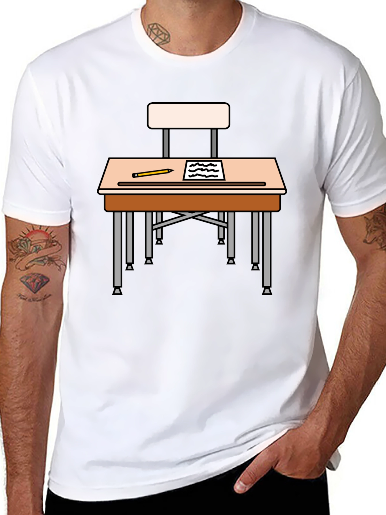 School Desk T-Shirt - Back to School Style